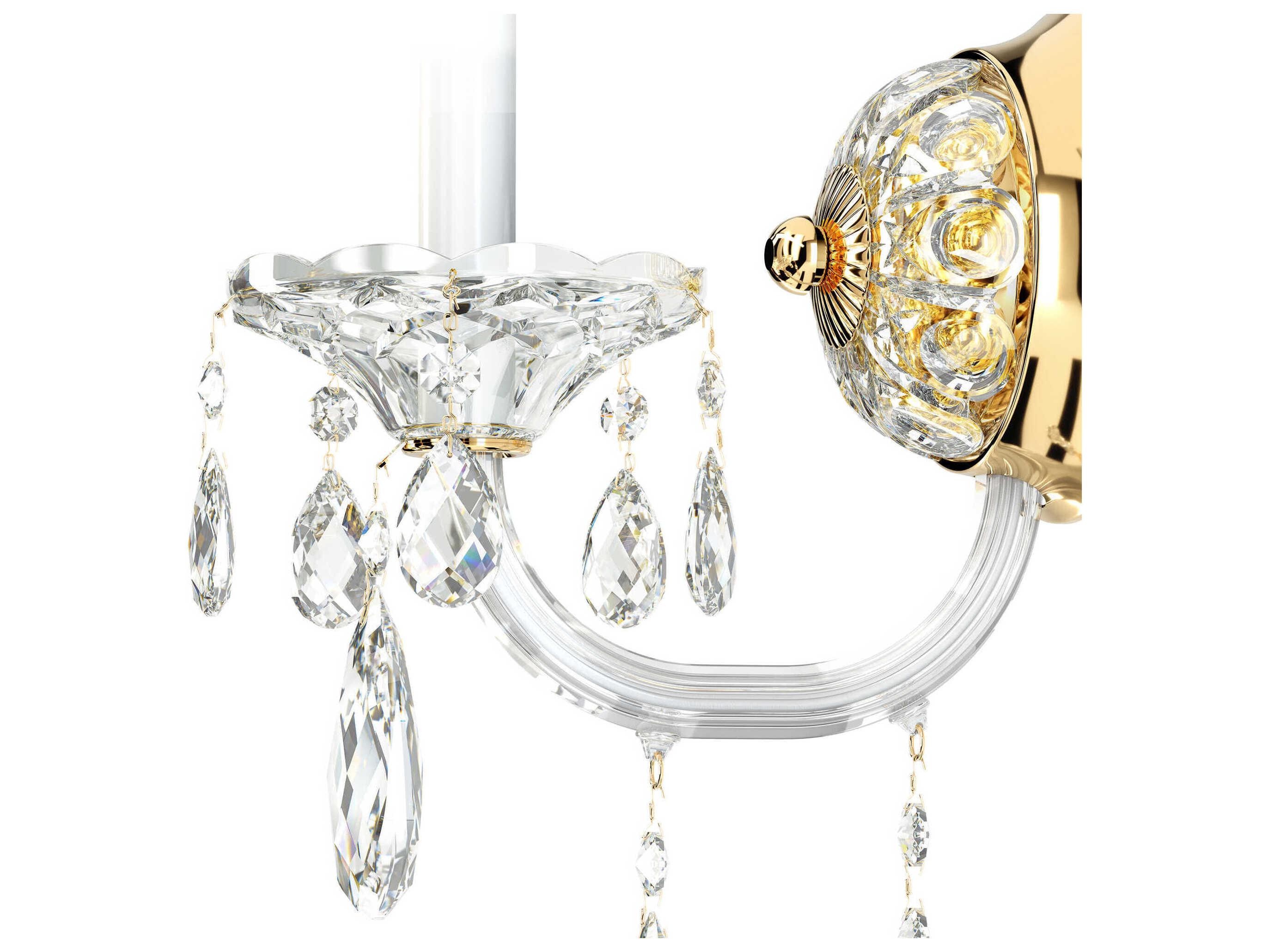 Schonbek Sterling 1-Light Silver Crystal Wall Sconce