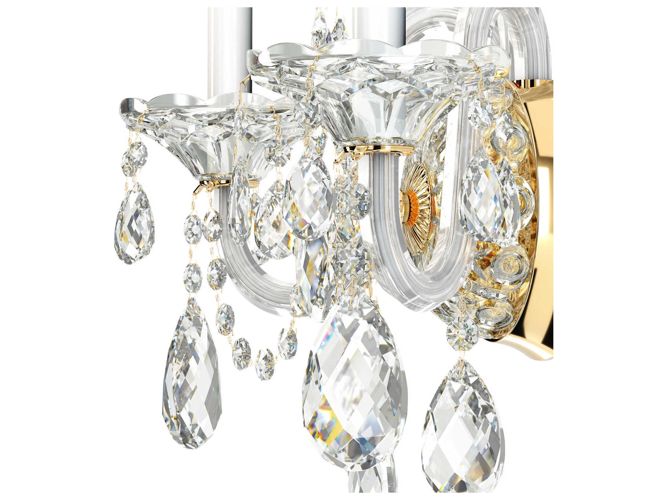 Schonbek Sterling 2-Light Silver Crystal Wall Sconce