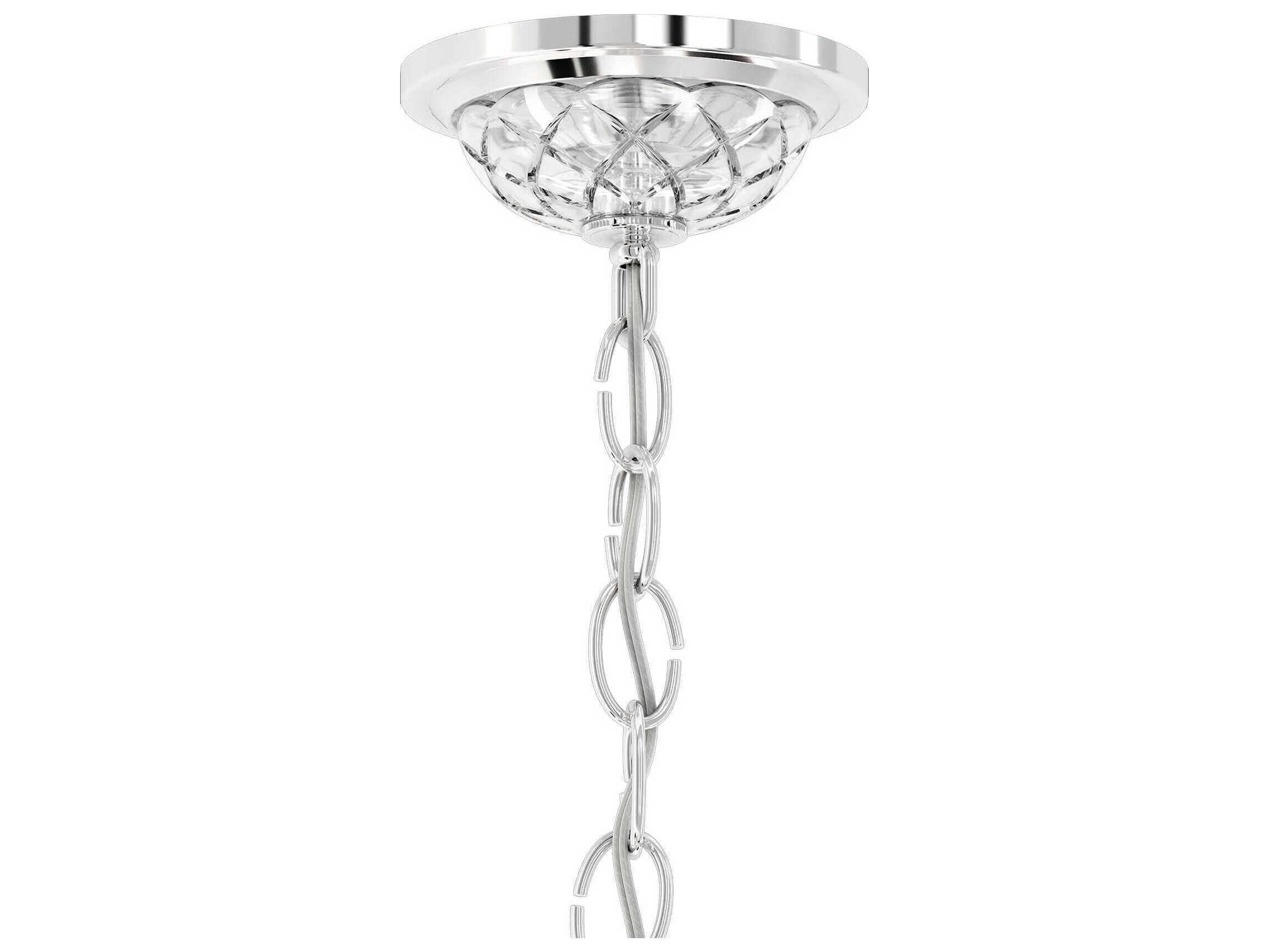 Schonbek Sterling 5-Light Silver Crystal Candelabra Chandelier