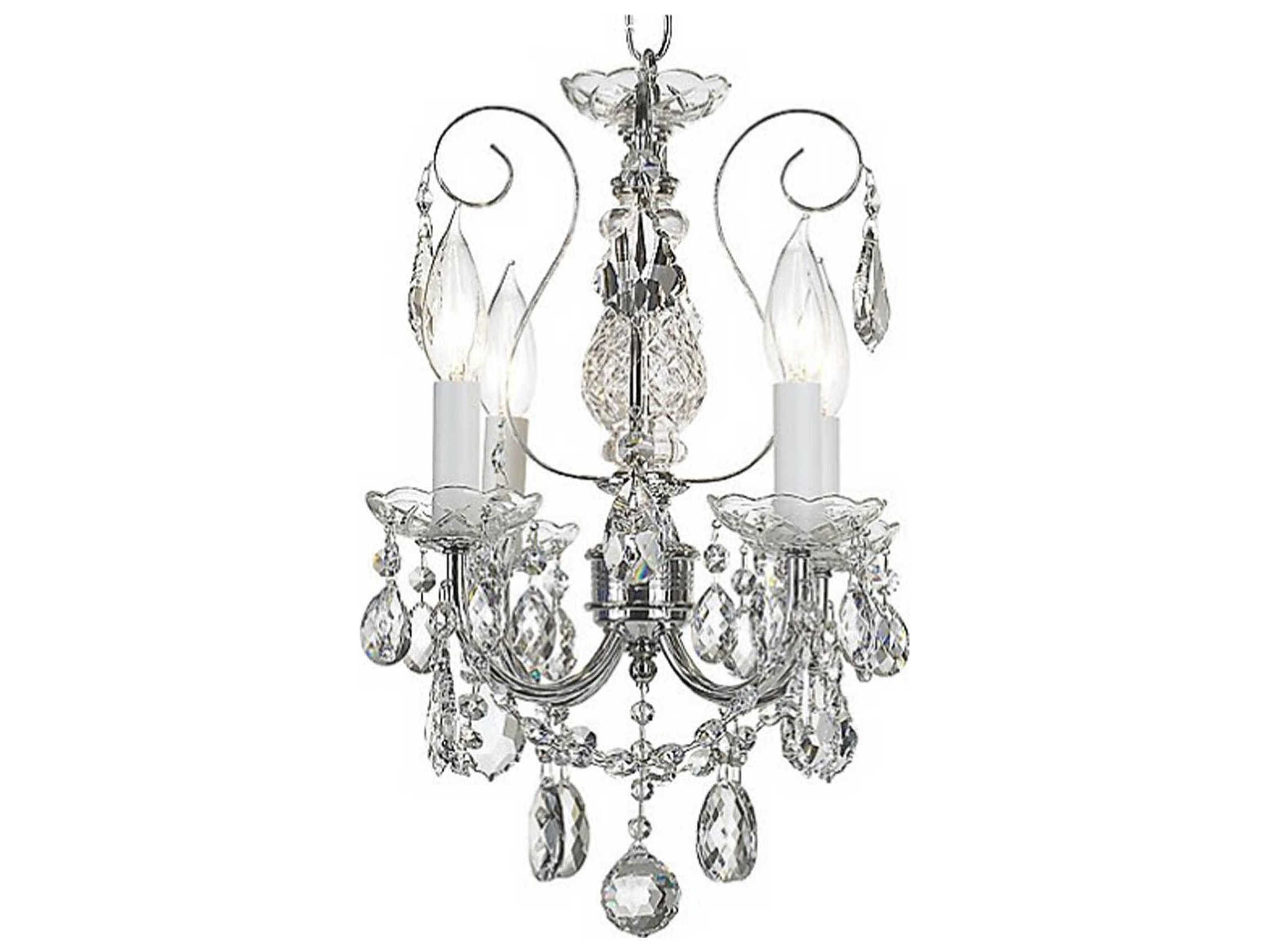 Schonbek New Orleans 4-Light Bronze Crystal Candelabra Chandelier