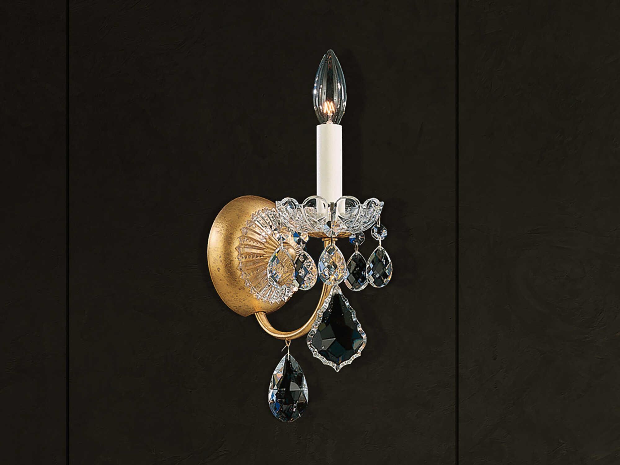 Schonbek New Orleans 1-Light Gold Crystal Wall Sconce