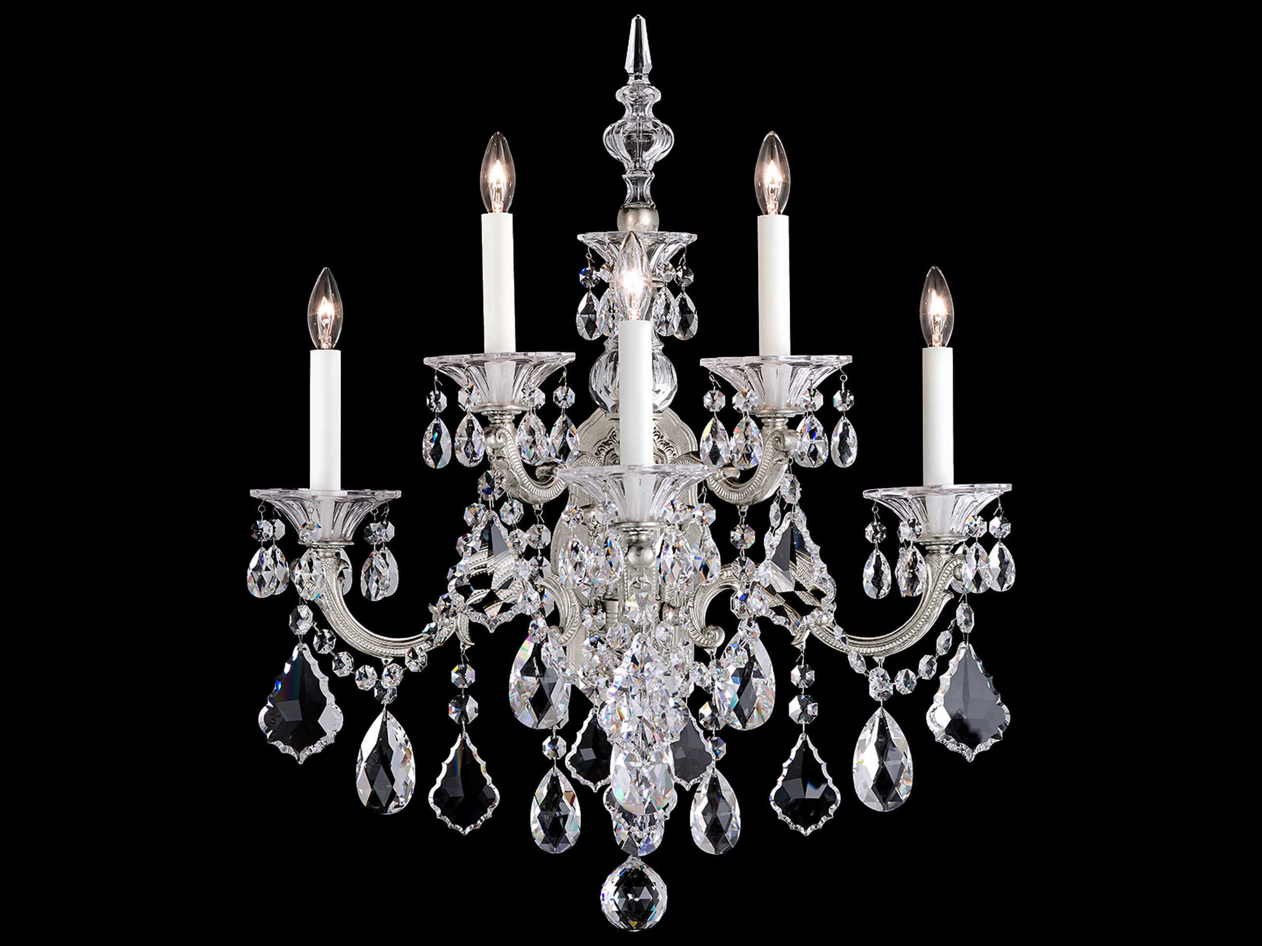 Schonbek La Scala 5-Light Silver Crystal Wall Sconce