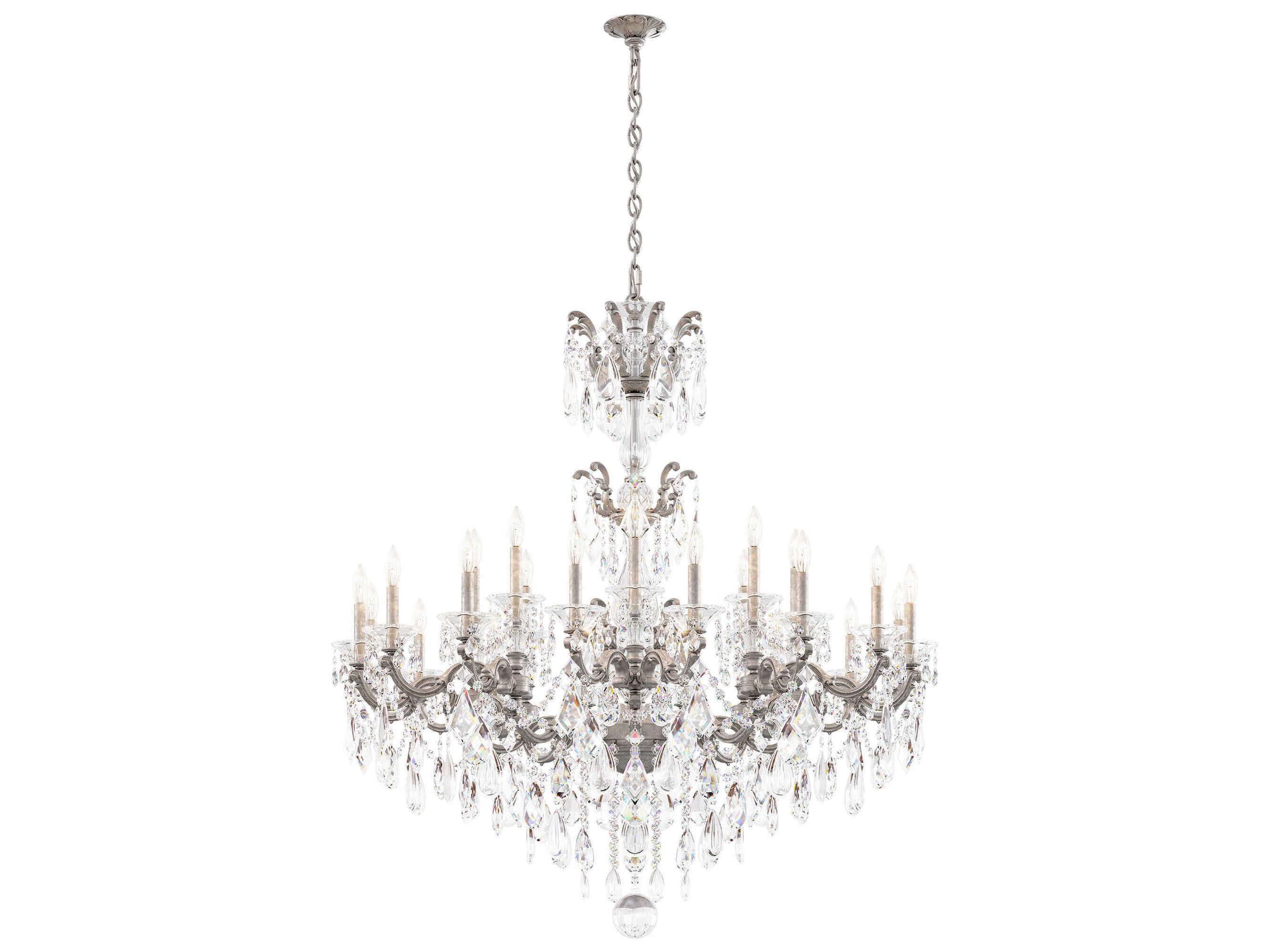 Schonbek La Scala 24-Light Gold Crystal Candelabra Chandelier