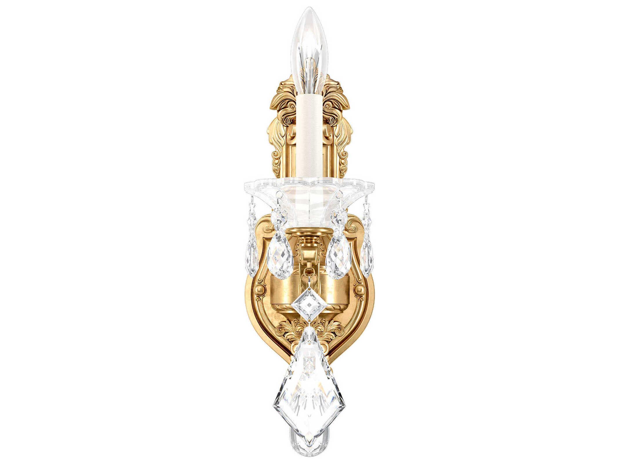 Schonbek La Scala 1-Light Bronze Crystal Wall Sconce