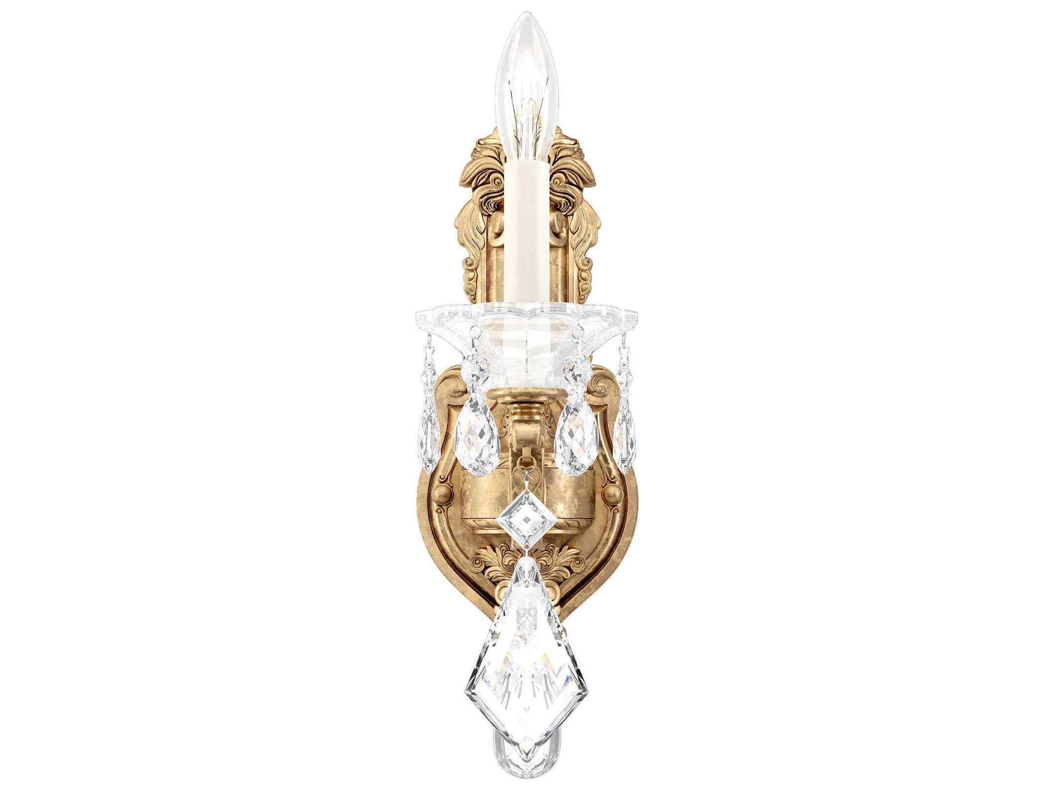 Schonbek La Scala 1-Light Bronze Crystal Wall Sconce
