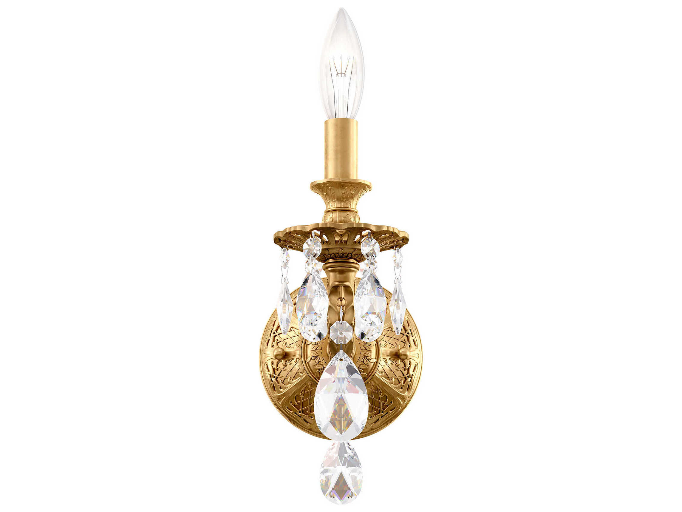 Schonbek Milano 1-Light Silver Crystal Wall Sconce