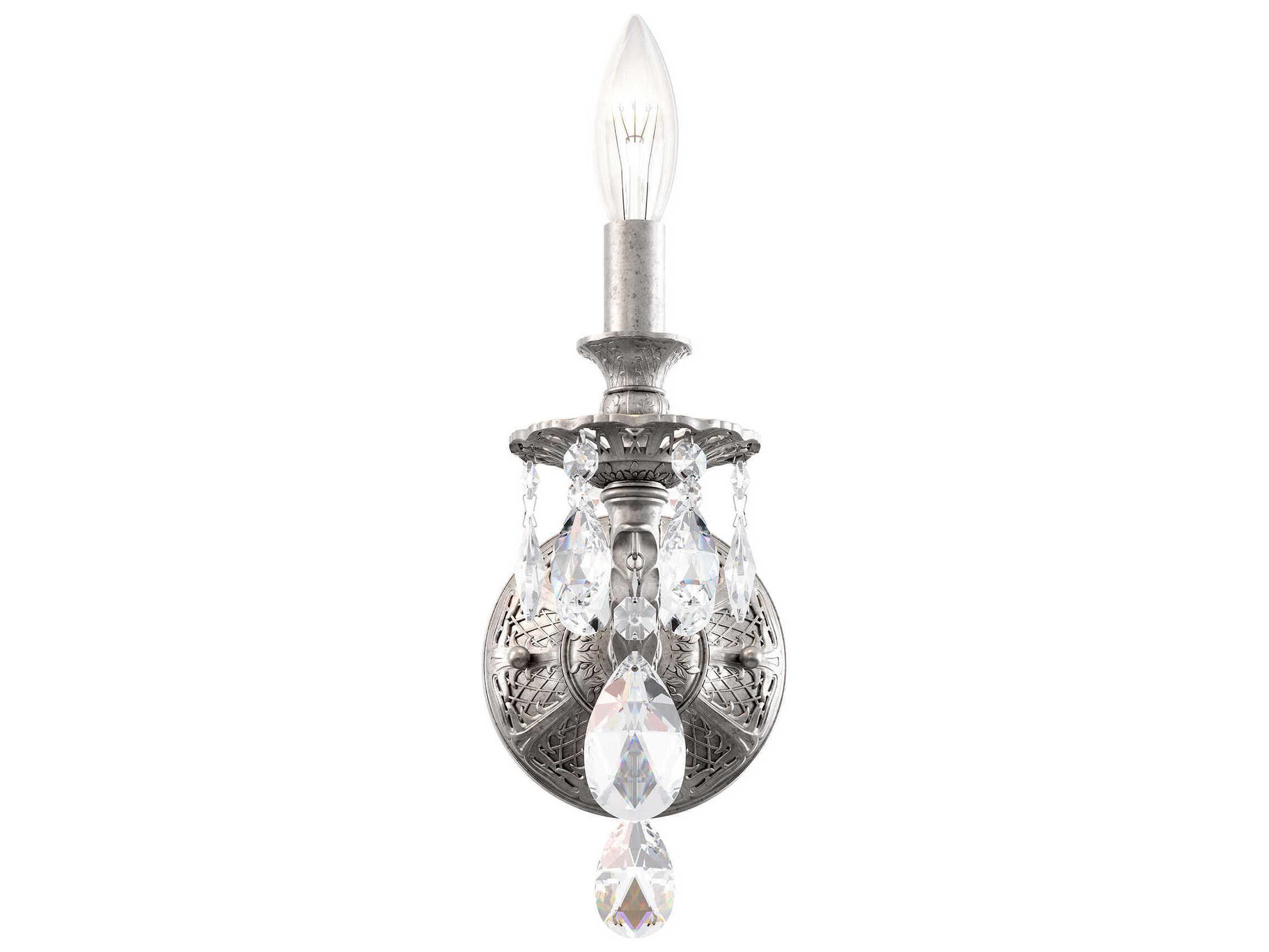 Schonbek Milano 1-Light Silver Crystal Wall Sconce