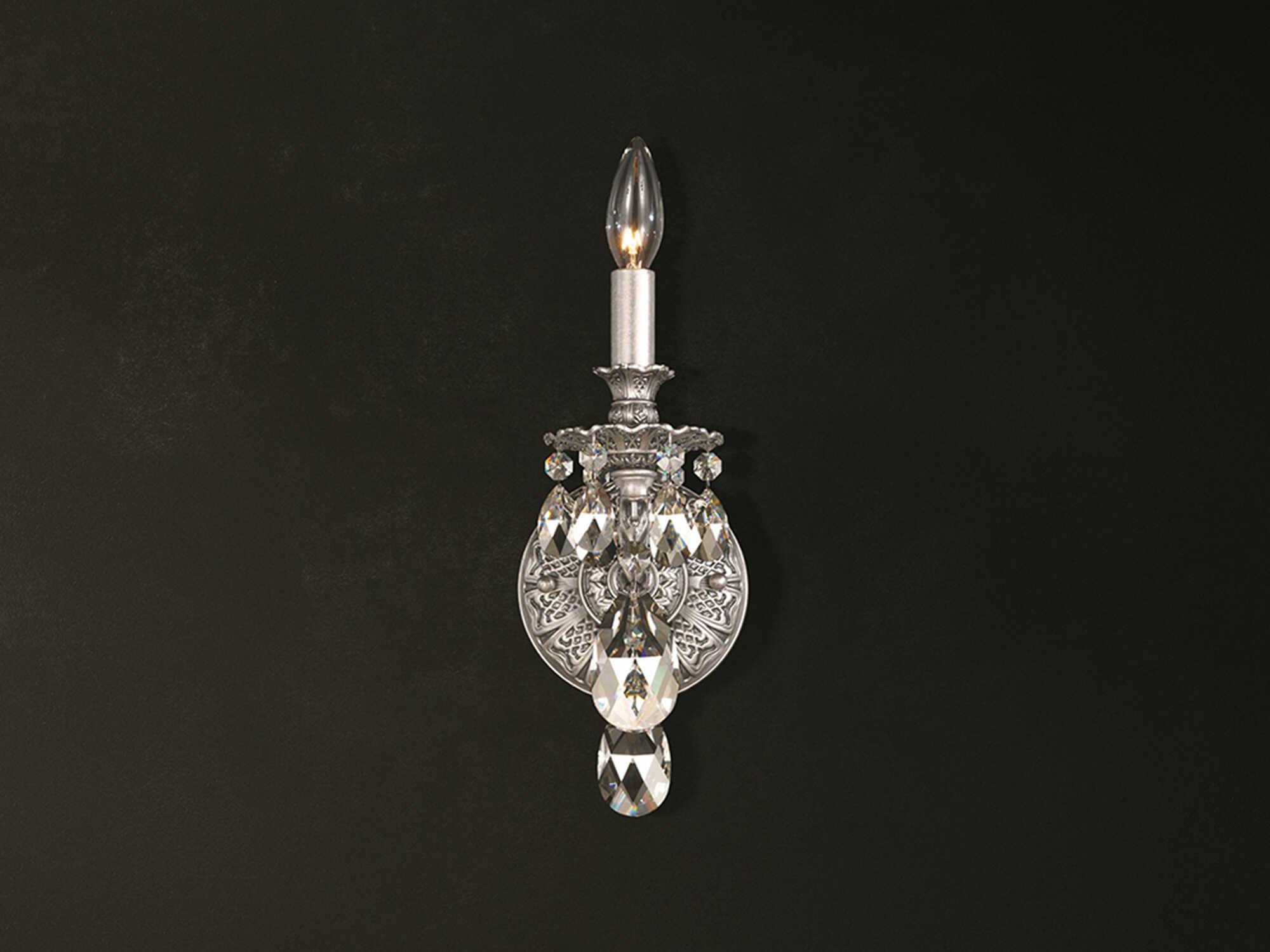 Schonbek Milano 1-Light Silver Crystal Wall Sconce