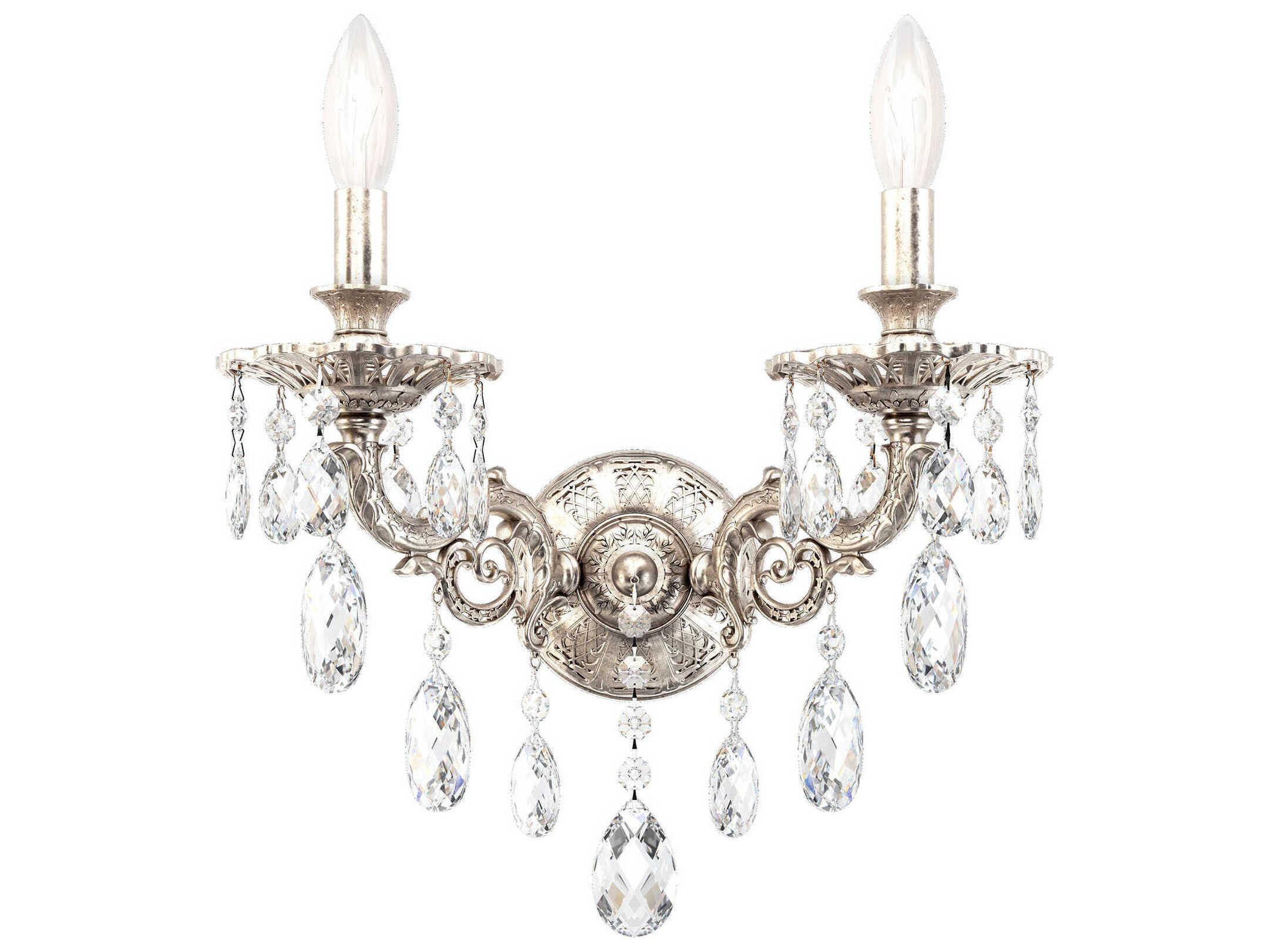 Schonbek Milano 2-Light Gold Crystal Wall Sconce