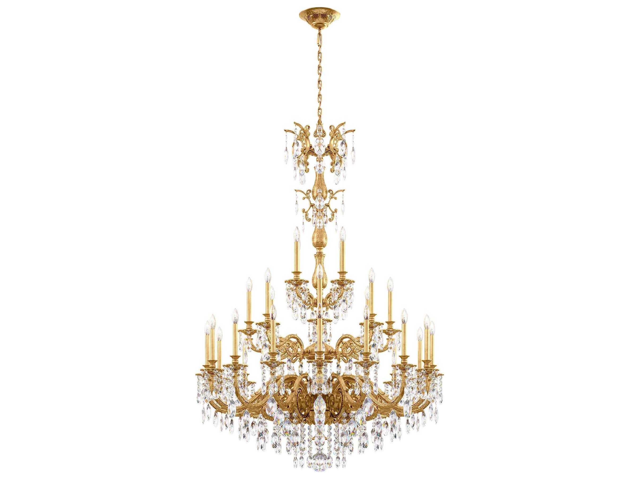 Schonbek Milano 28-Light Bronze Crystal Candelabra Chandelier