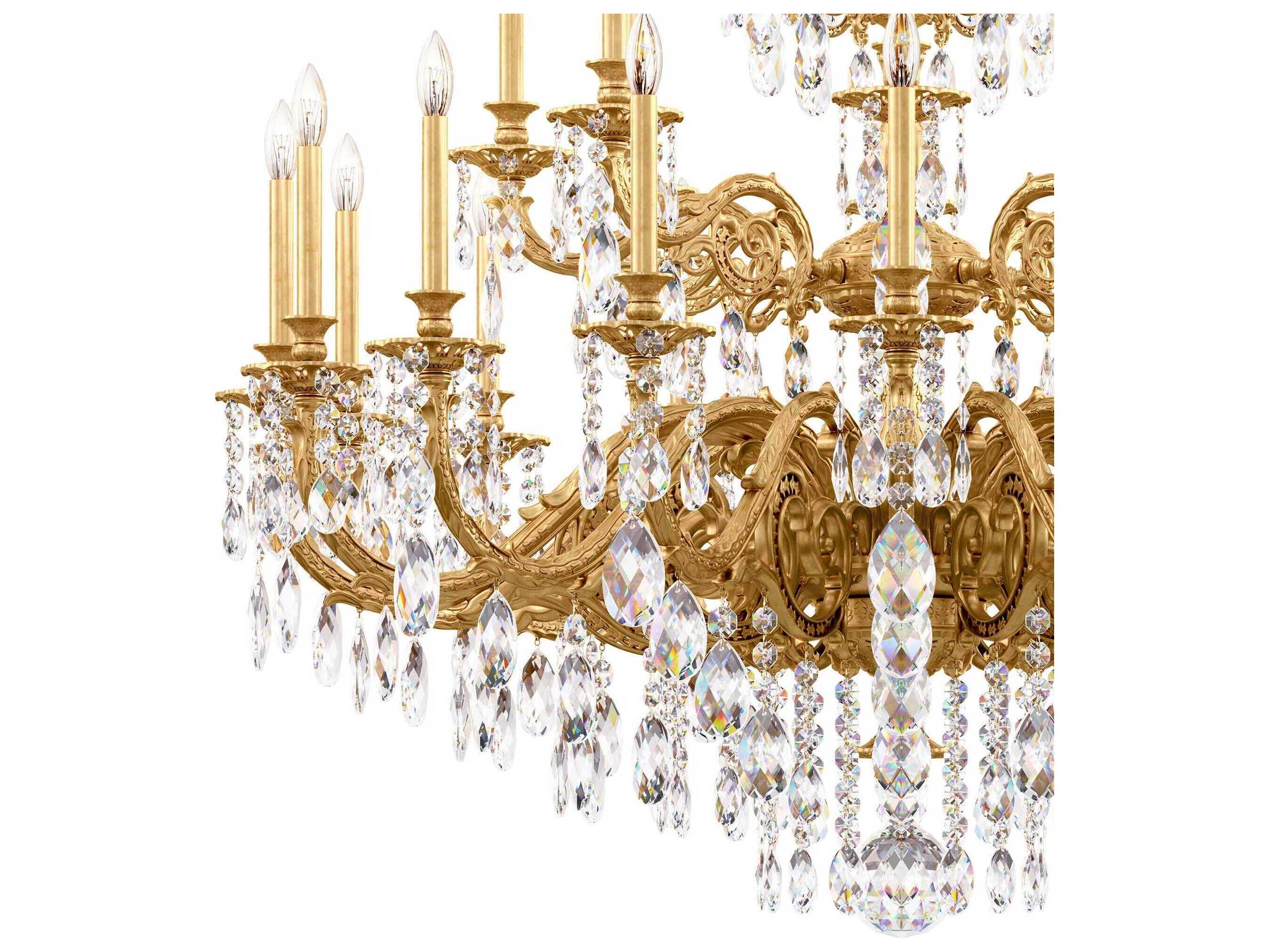 Schonbek Milano 28-Light Bronze Crystal Candelabra Chandelier