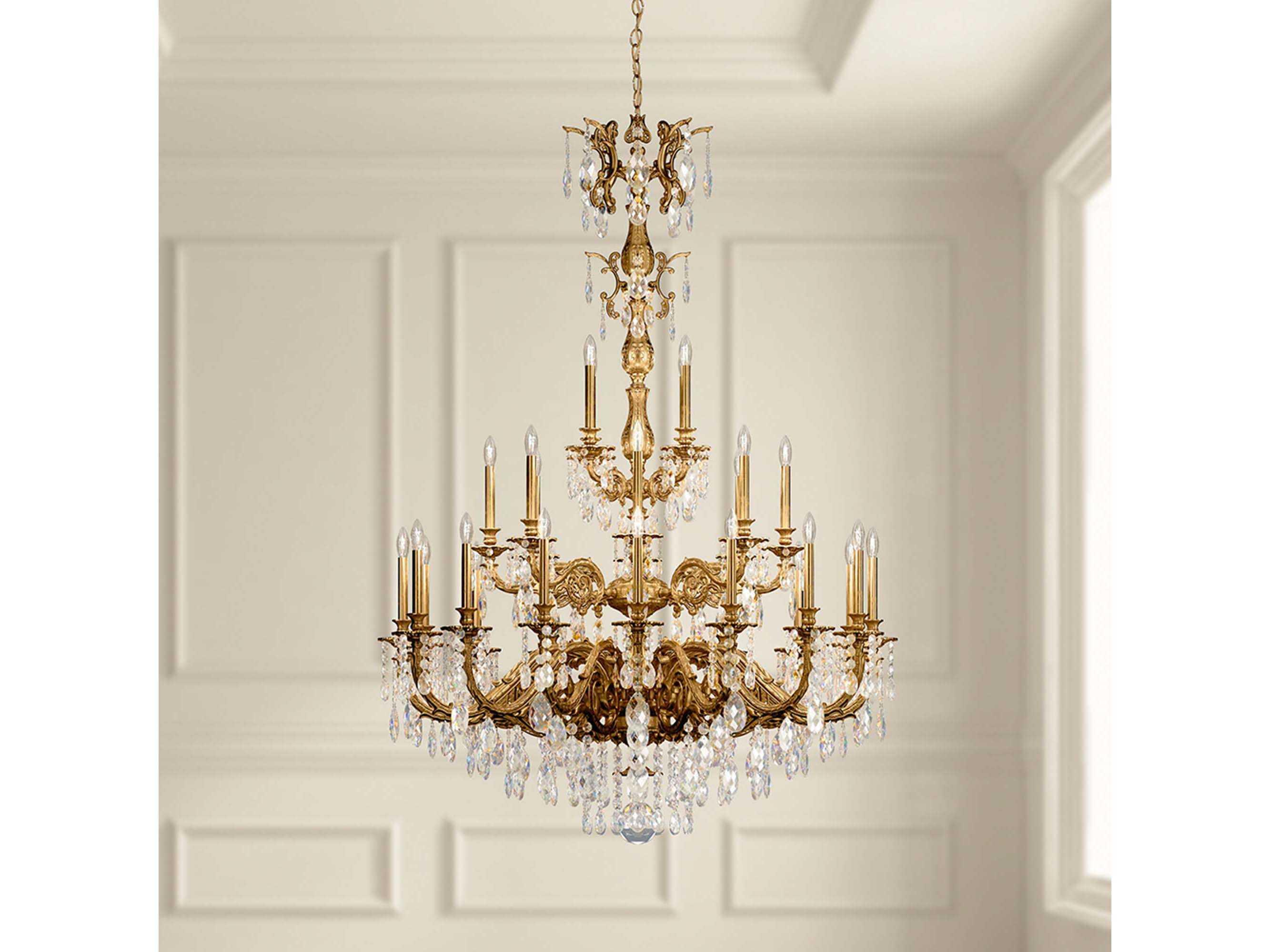 Schonbek Milano 28-Light Bronze Crystal Candelabra Chandelier
