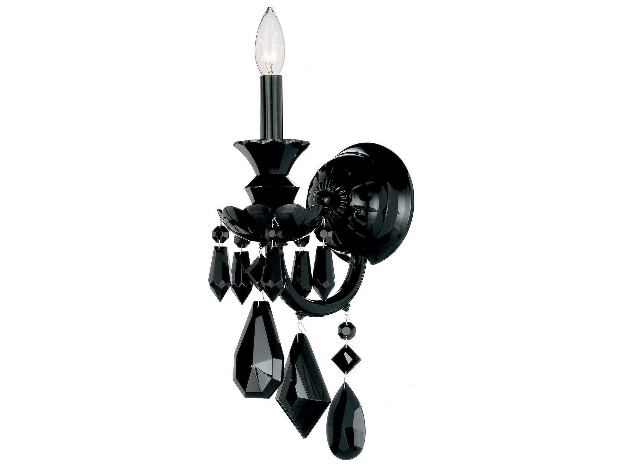 Schonbek Hamilton 1-Light Jet Black Wall Sconce