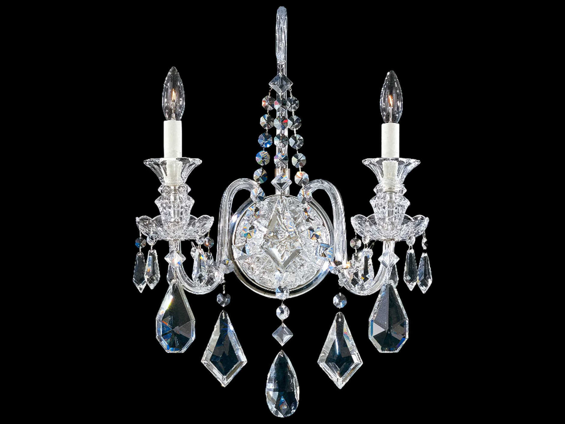 Schonbek Hamilton 2-Light Silver Wall Sconce