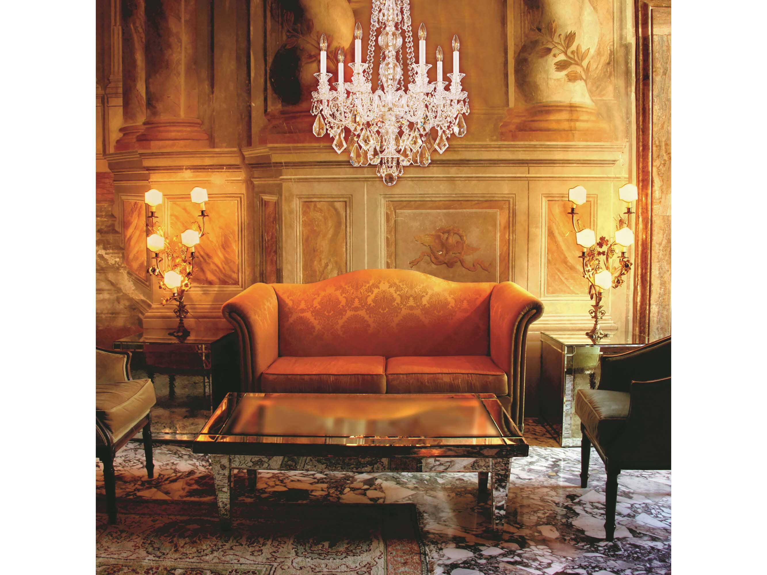 Schonbek Hamilton 12-Light Silver Candelabra Chandelier