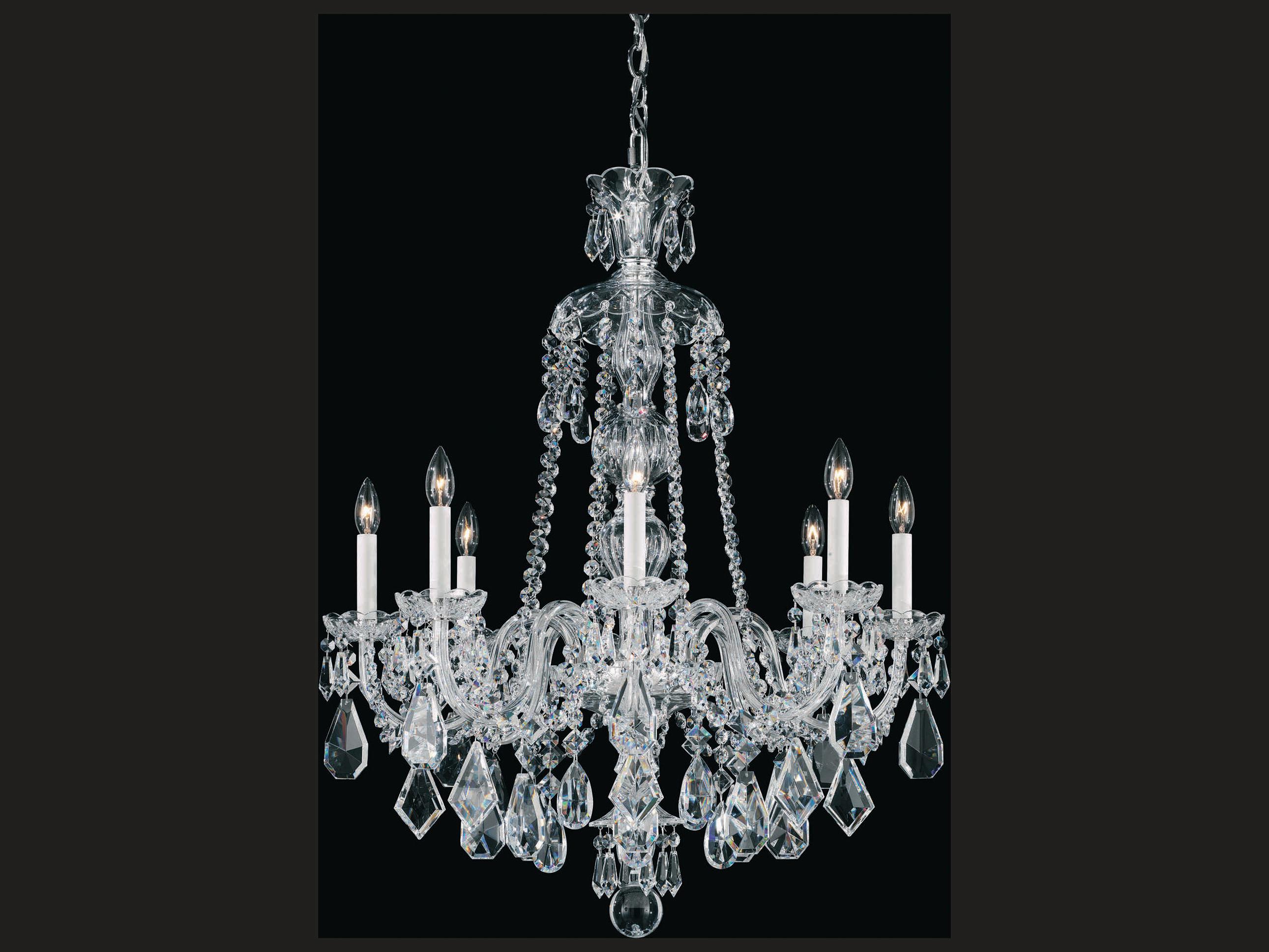 Schonbek Hamilton 8-Light Silver Candelabra Chandelier