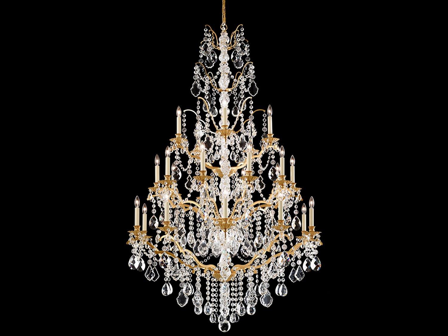 Schonbek Bordeaux 25-Light Bronze Crystal Candelabra Chandelier