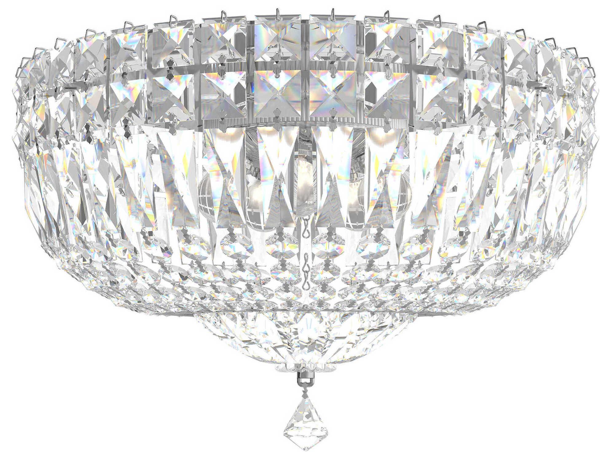 Schonbek Petit Crystal Deluxe 5-Light Gold Bowl Flush Mount