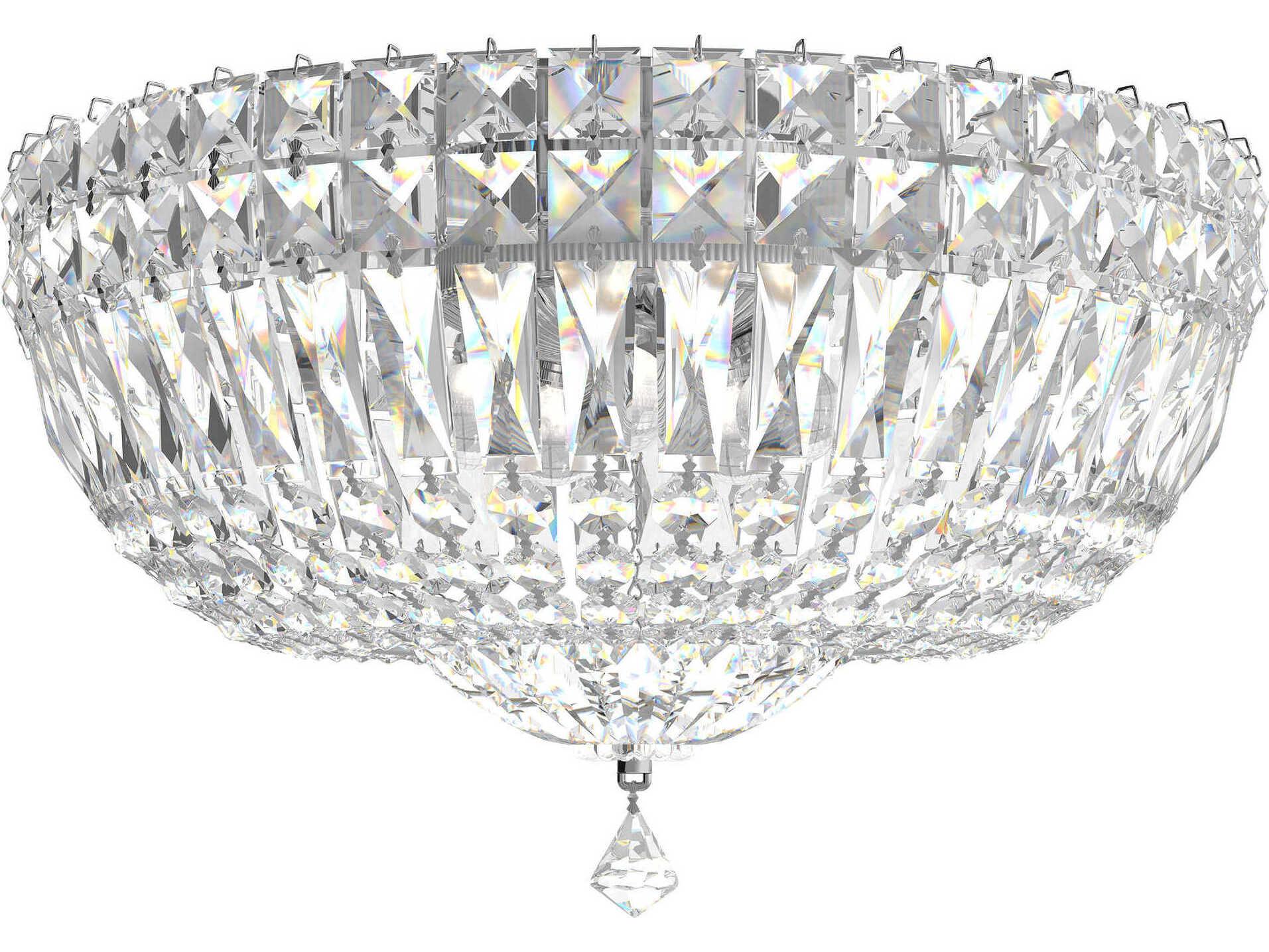Schonbek Petit Crystal Deluxe 5-Light Gold Bowl Flush Mount