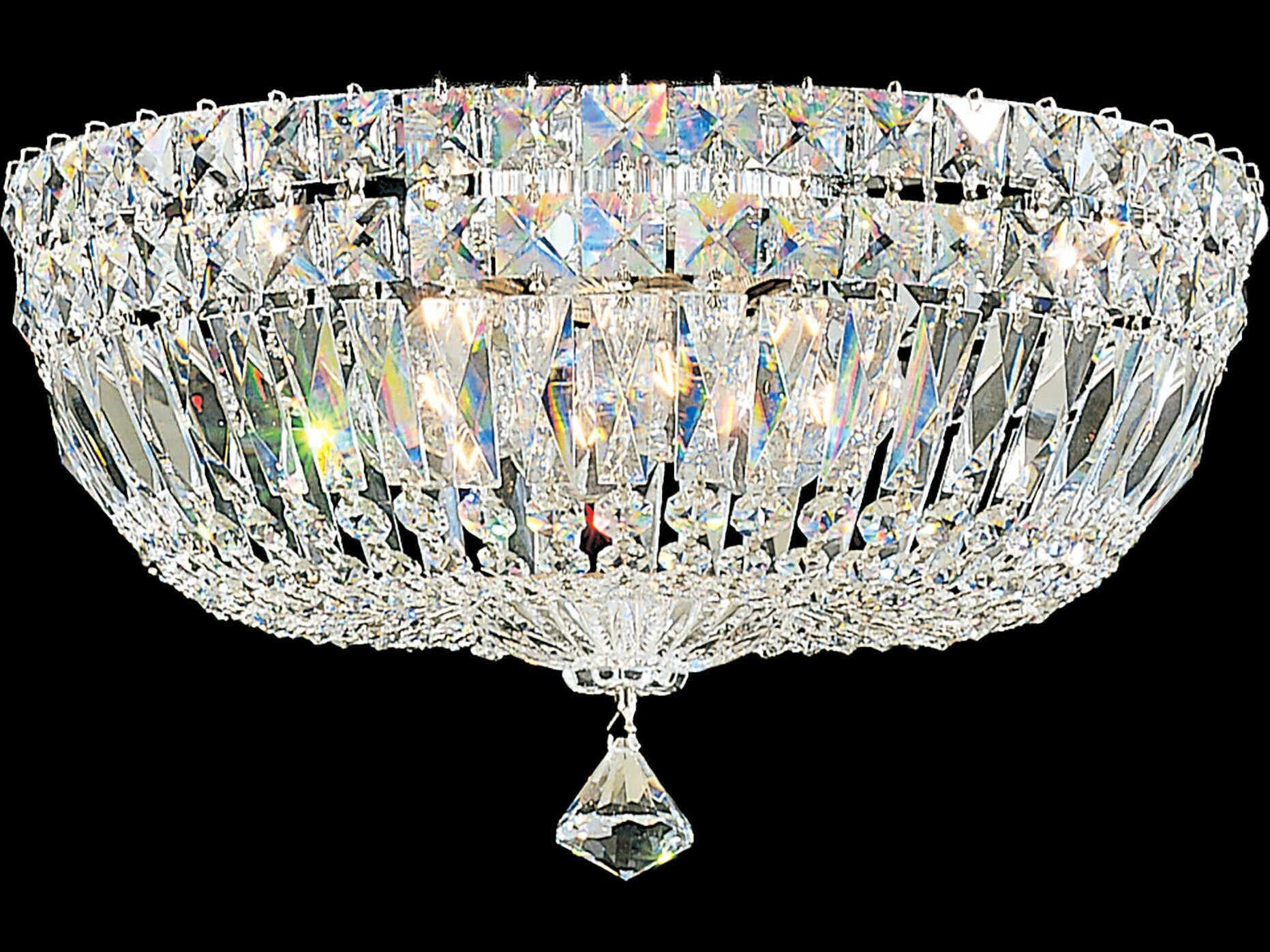 Schonbek Petit Crystal Deluxe 5-Light Gold Bowl Flush Mount