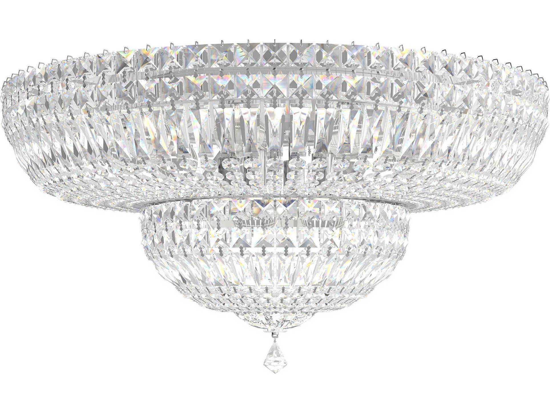 Schonbek Petit Crystal Deluxe 13-Light Gold Bowl Flush Mount