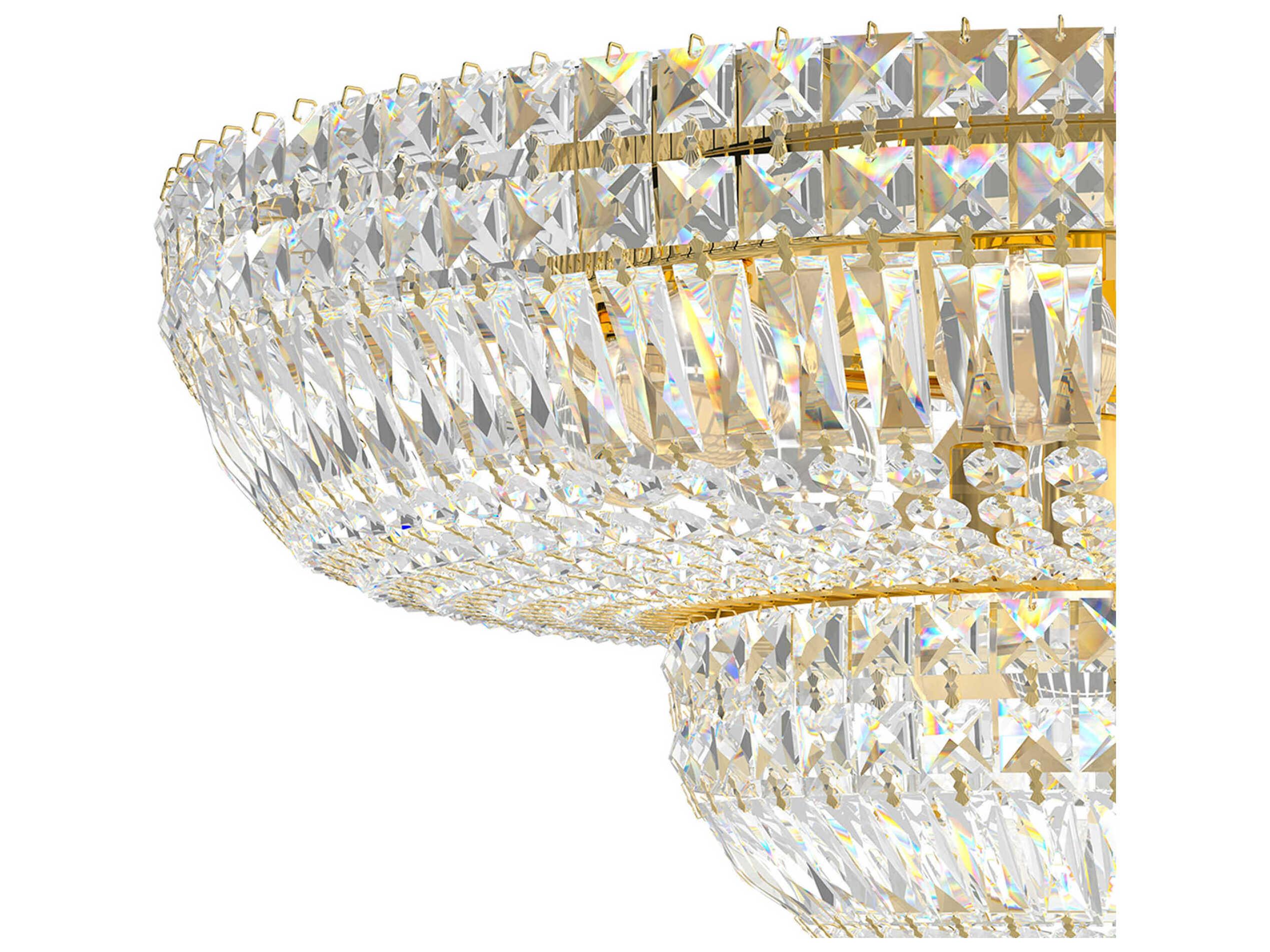 Schonbek Petit Crystal Deluxe 13-Light Gold Bowl Flush Mount