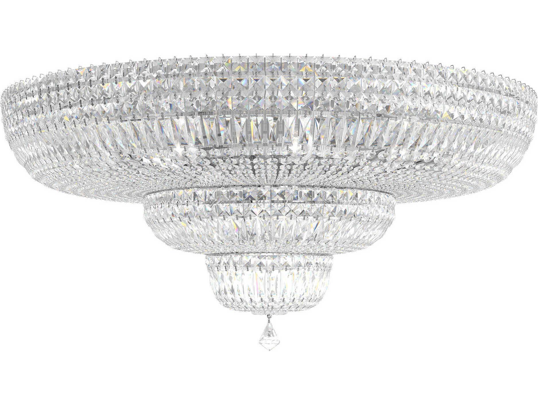 Schonbek Petit Crystal Deluxe 27-Light Gold Bowl Tiered Flush Mount