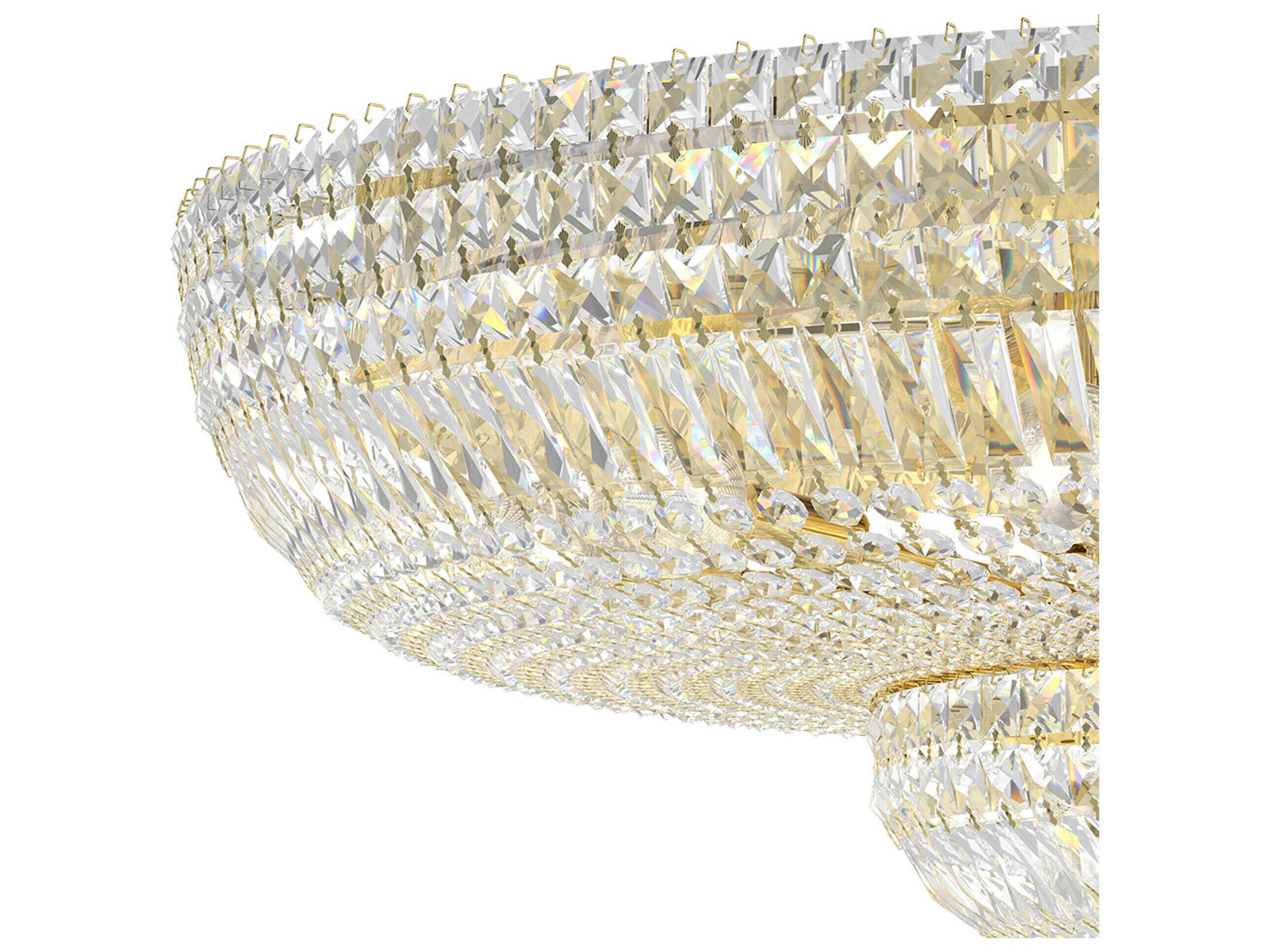 Schonbek Petit Crystal Deluxe 27-Light Gold Bowl Tiered Flush Mount