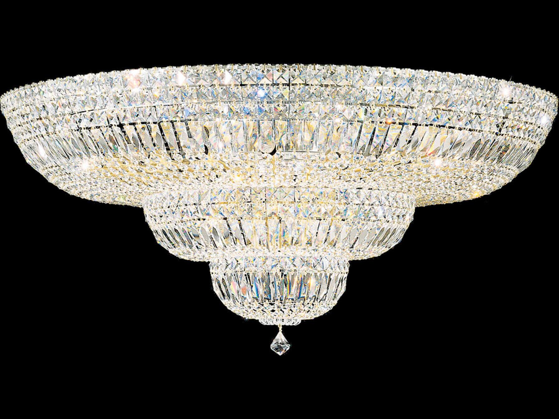 Schonbek Petit Crystal Deluxe 27-Light Gold Bowl Tiered Flush Mount