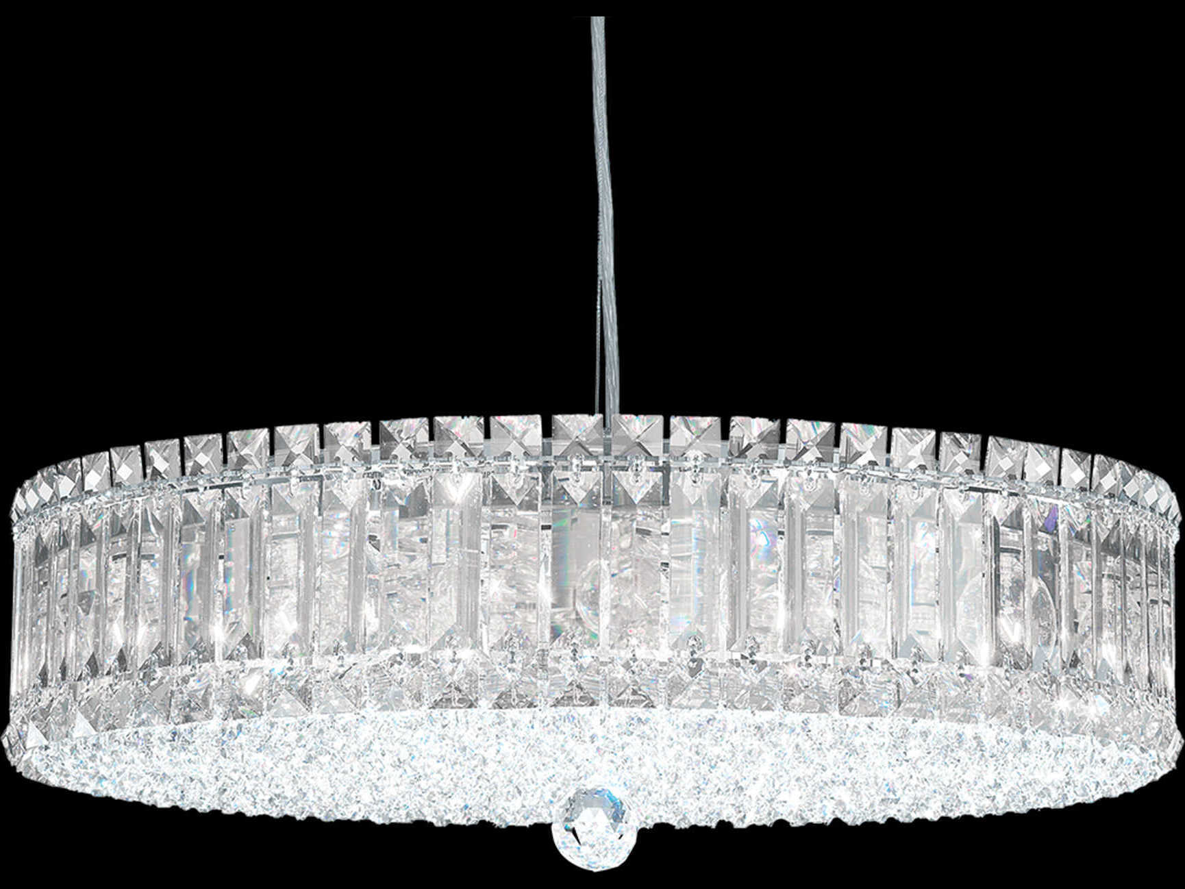 Schonbek Plaza 15-Light Stainless Steel Crystal Round Pendant