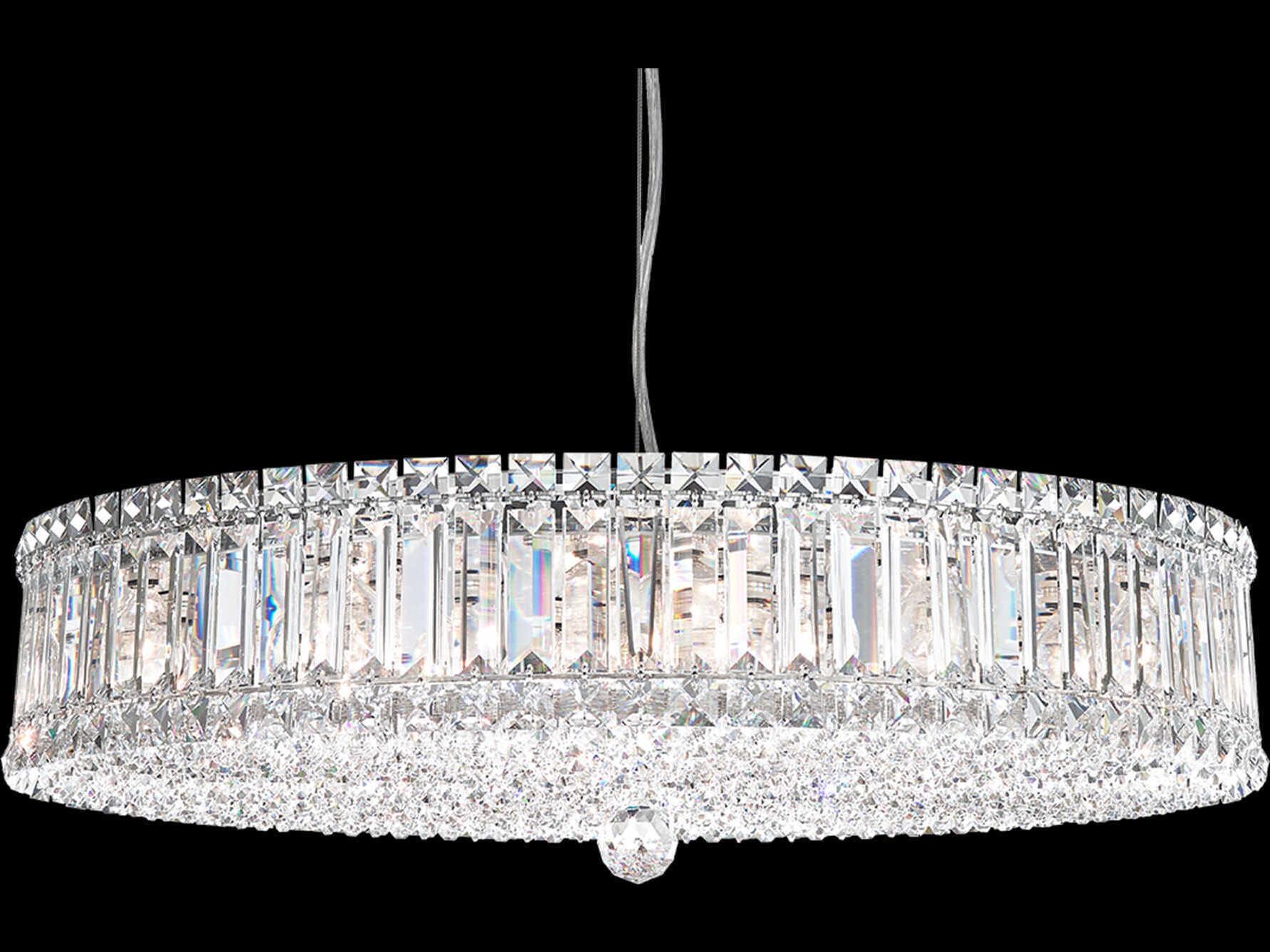 Schonbek Plaza 21-Light Stainless Steel Crystal Round Pendant