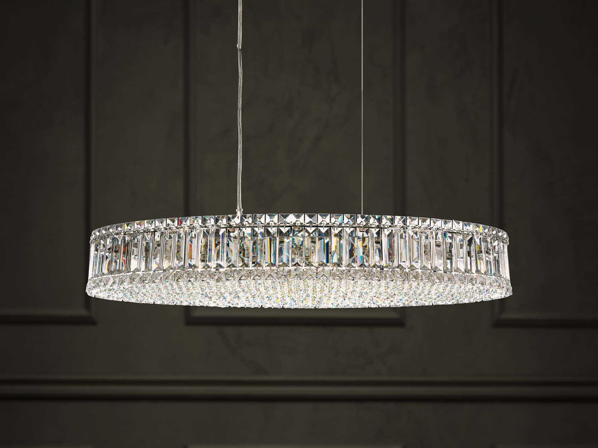 Schonbek Plaza 16-Light6-Light Stainless Steel Crystal Island Pendant