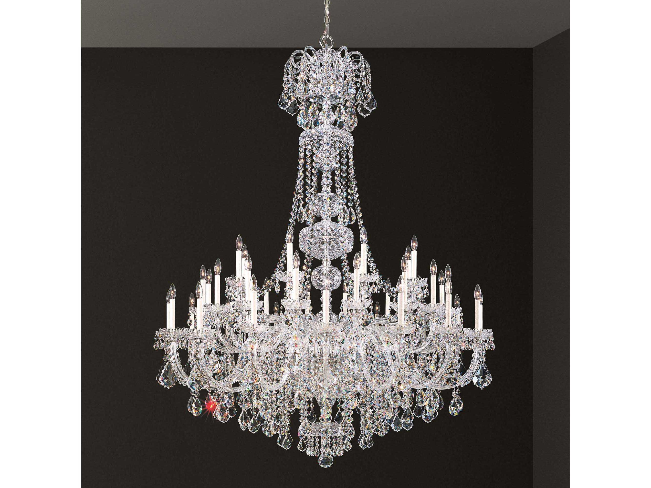Schonbek Olde World 45-Light Silver Crystal Candelabra Chandelier