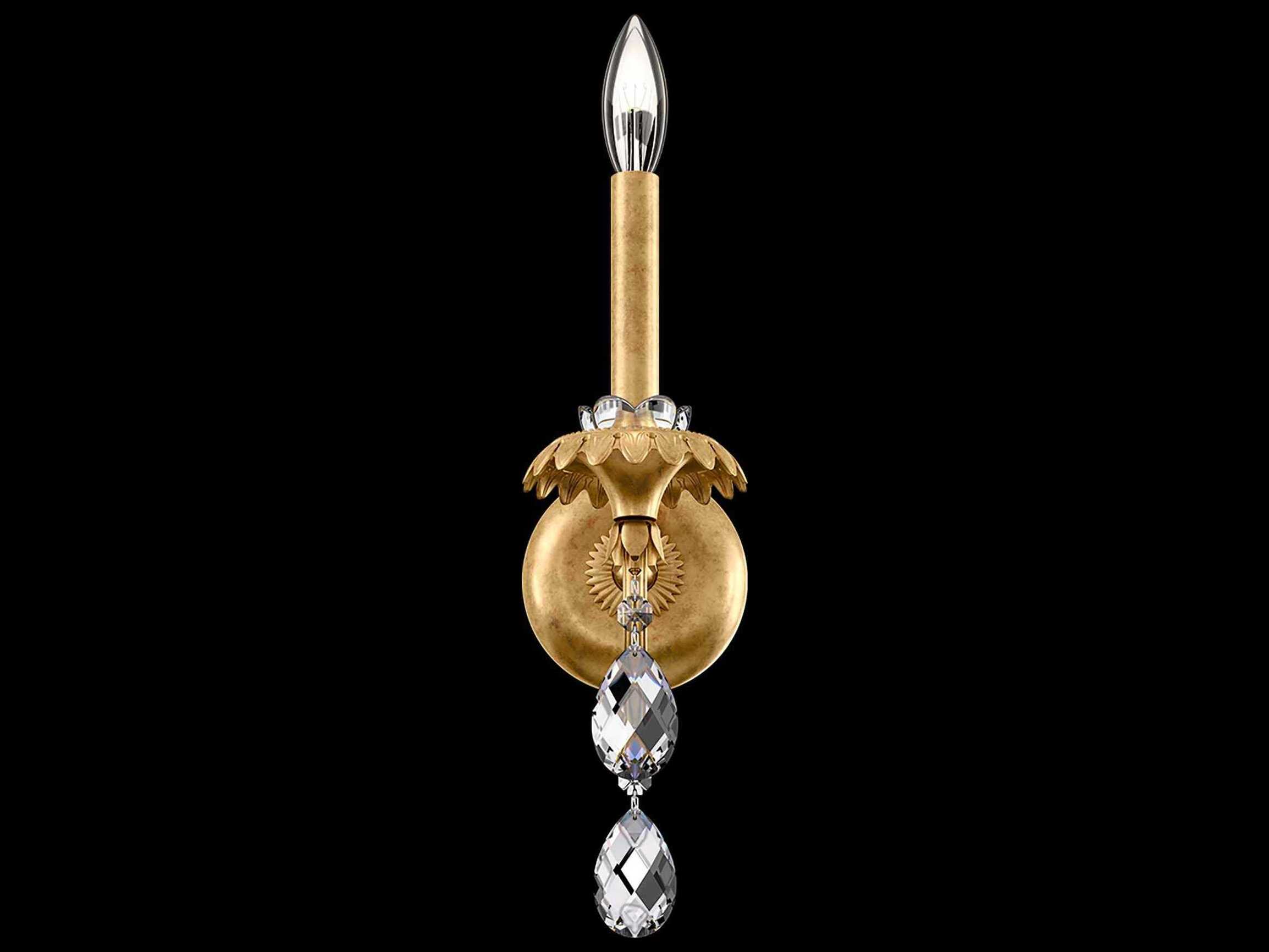 Schonbek Helenia 1-Light Heirloom Gold Crystal Wall Sconce