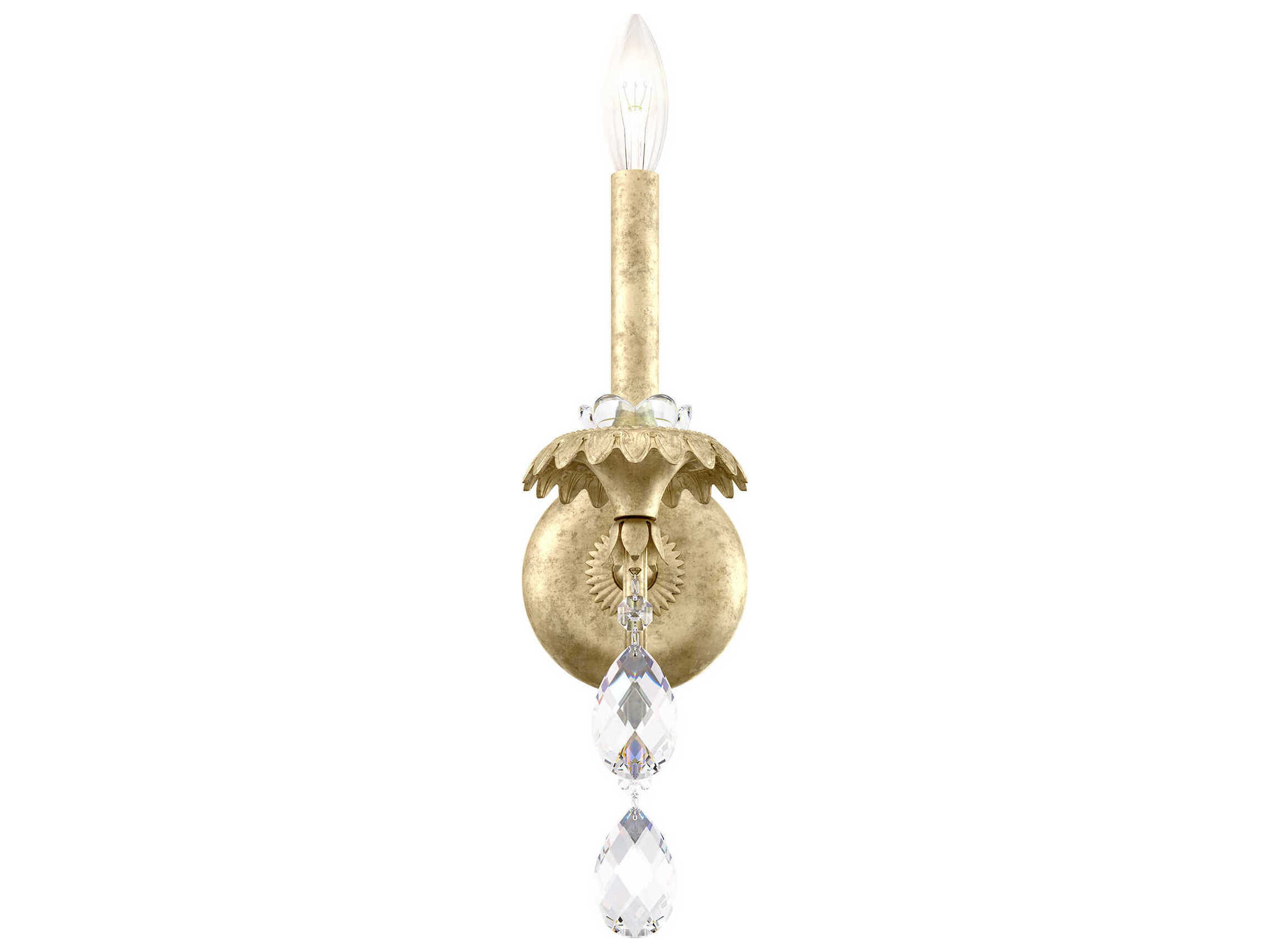 Schonbek Helenia 1-Light Antique Silver Crystal Wall Sconce