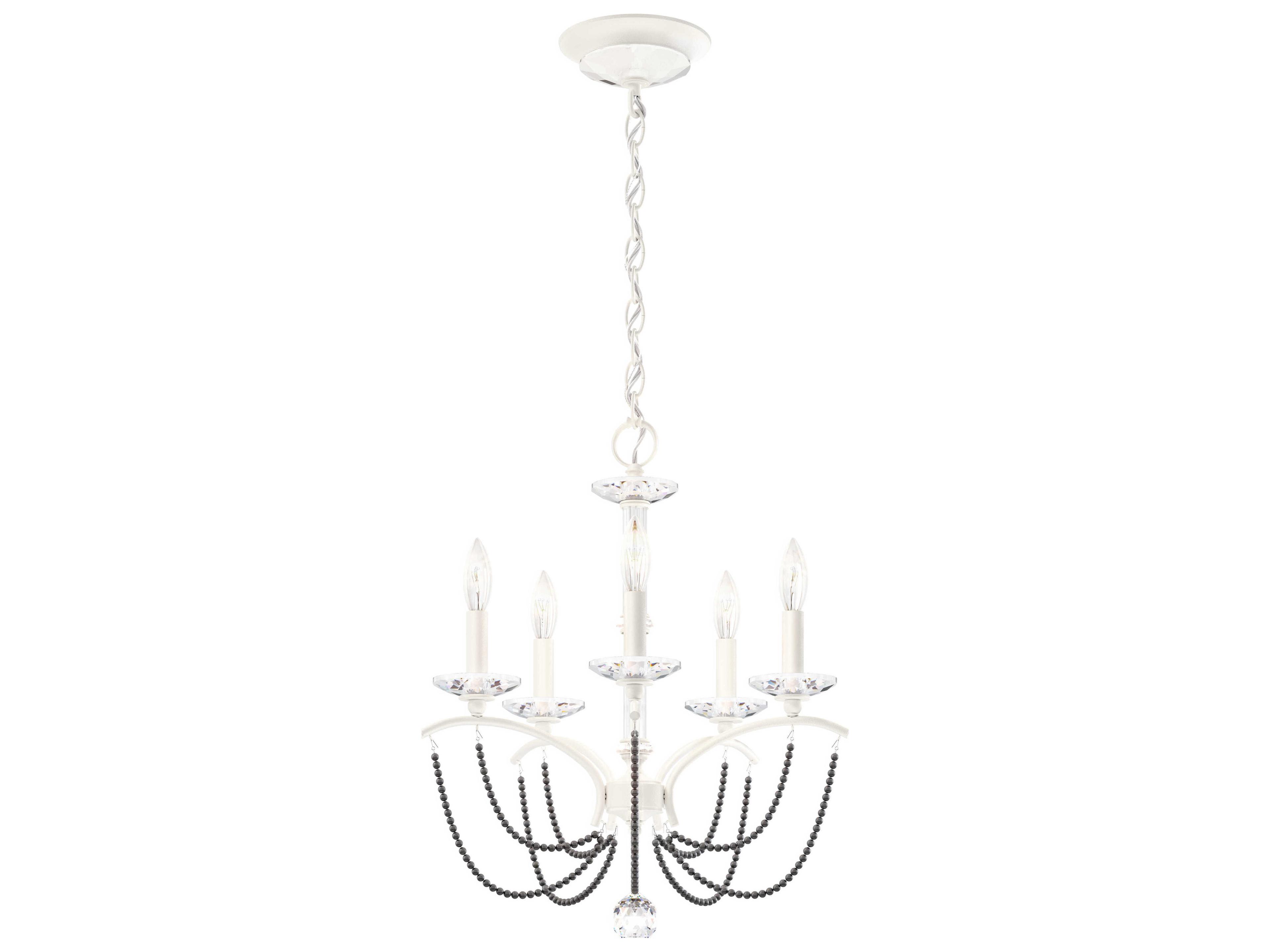 Schonbek Priscilla 5-Light White Crystal Candelabra Chandelier