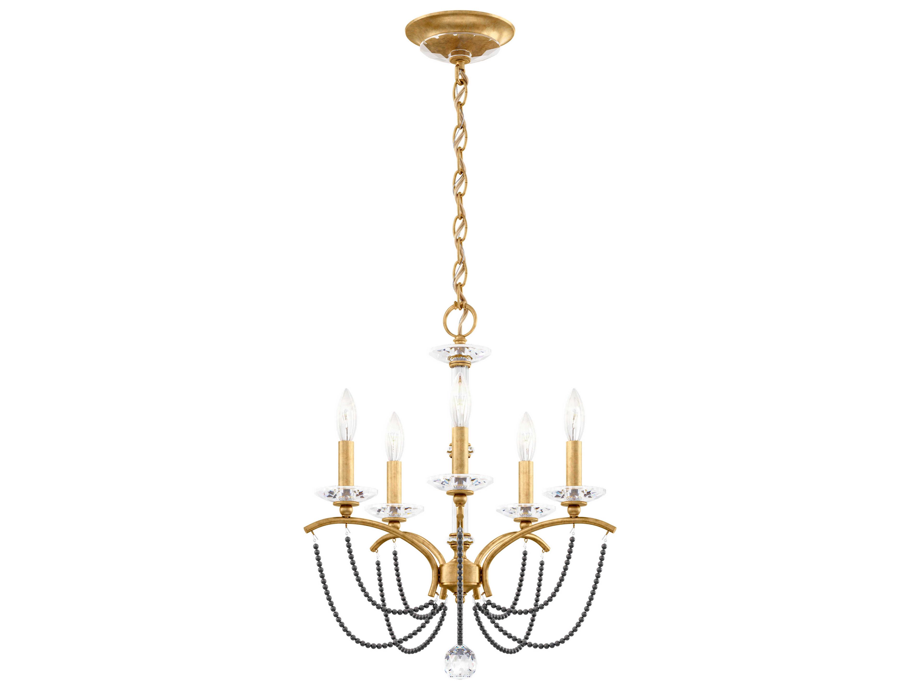 Schonbek Priscilla 5-Light White Crystal Candelabra Chandelier