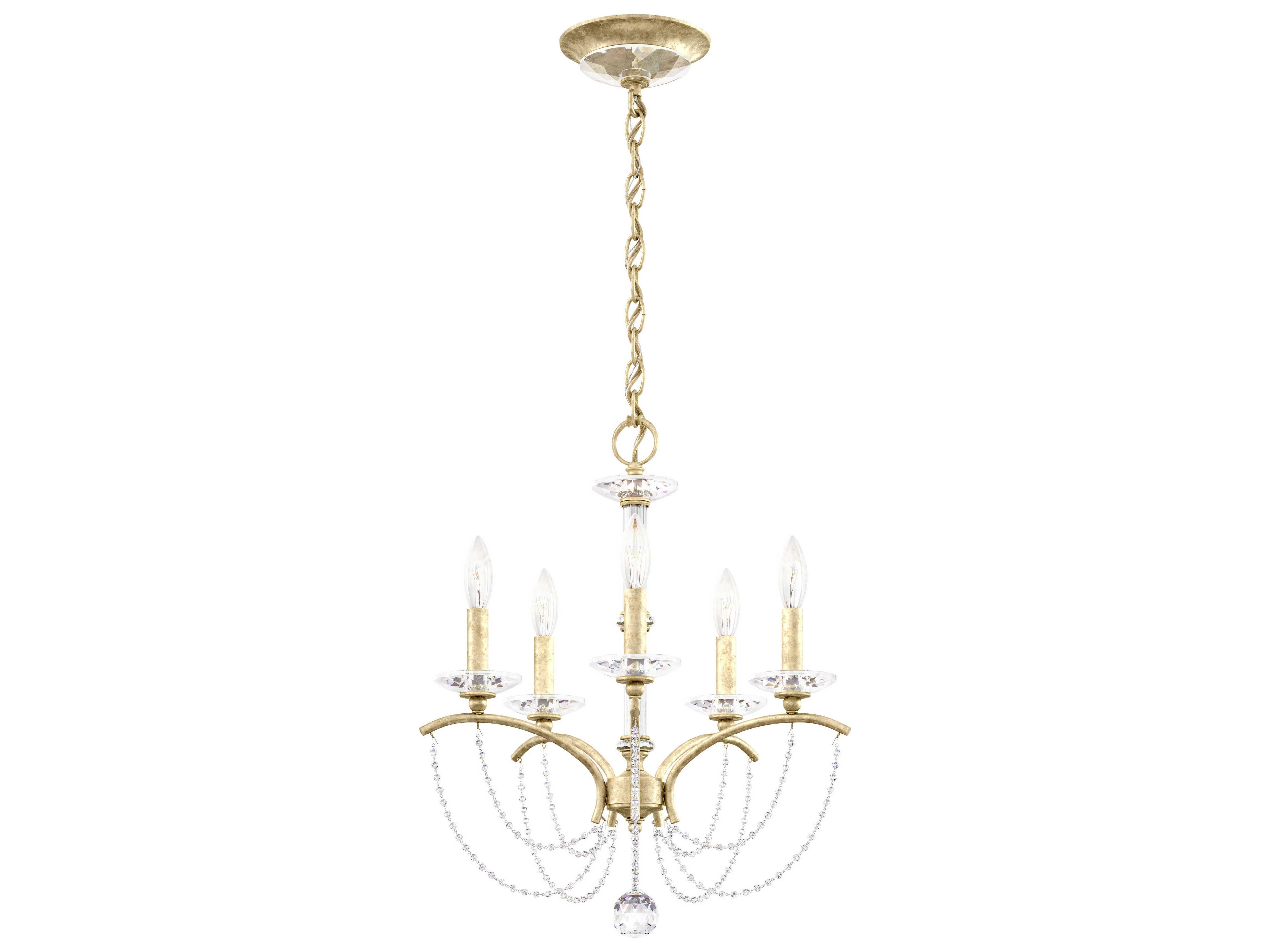 Schonbek Priscilla 5-Light White Crystal Candelabra Chandelier