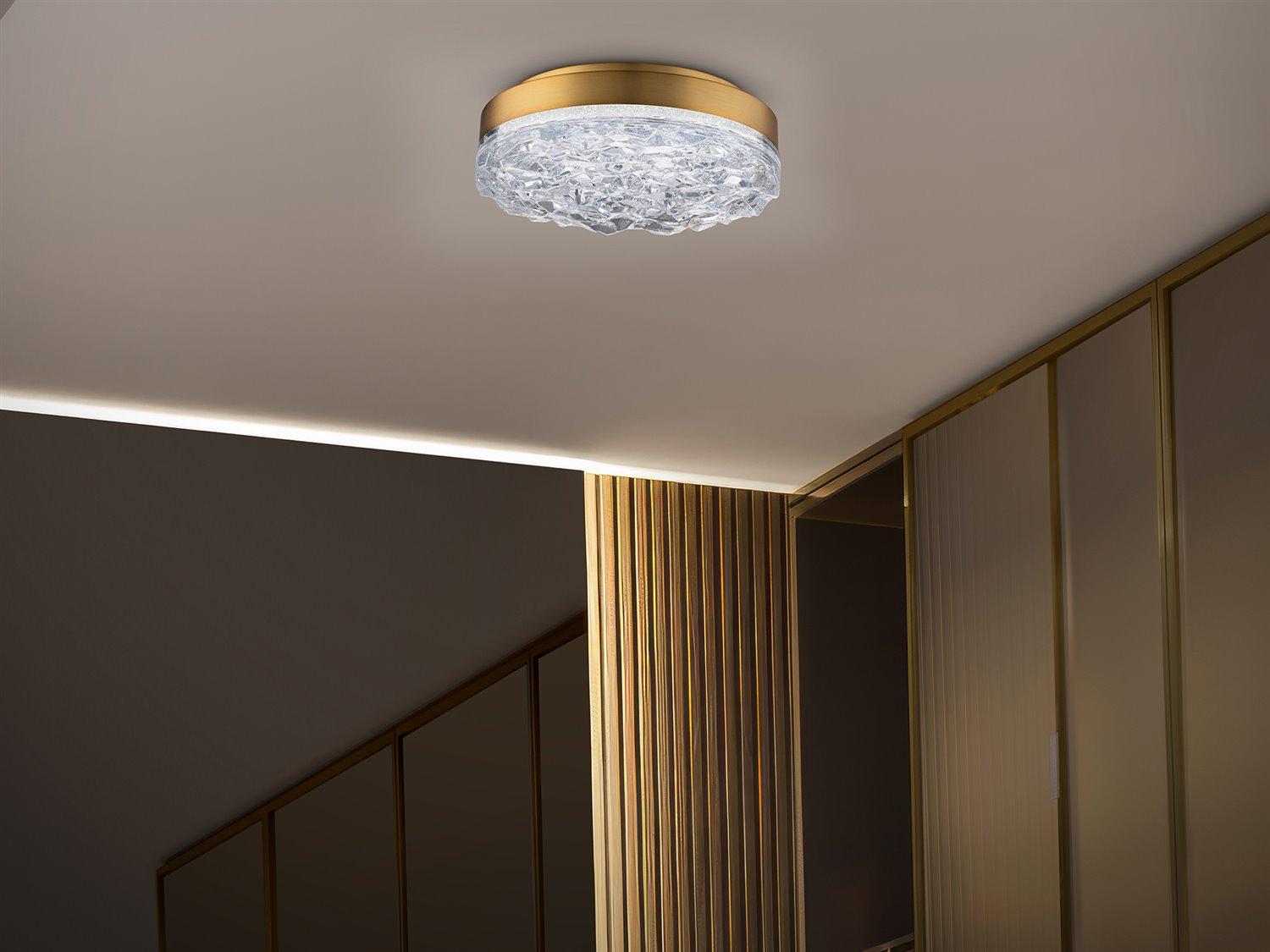 Schonbek Bramble 1-Light Aged Brass Flush Mount