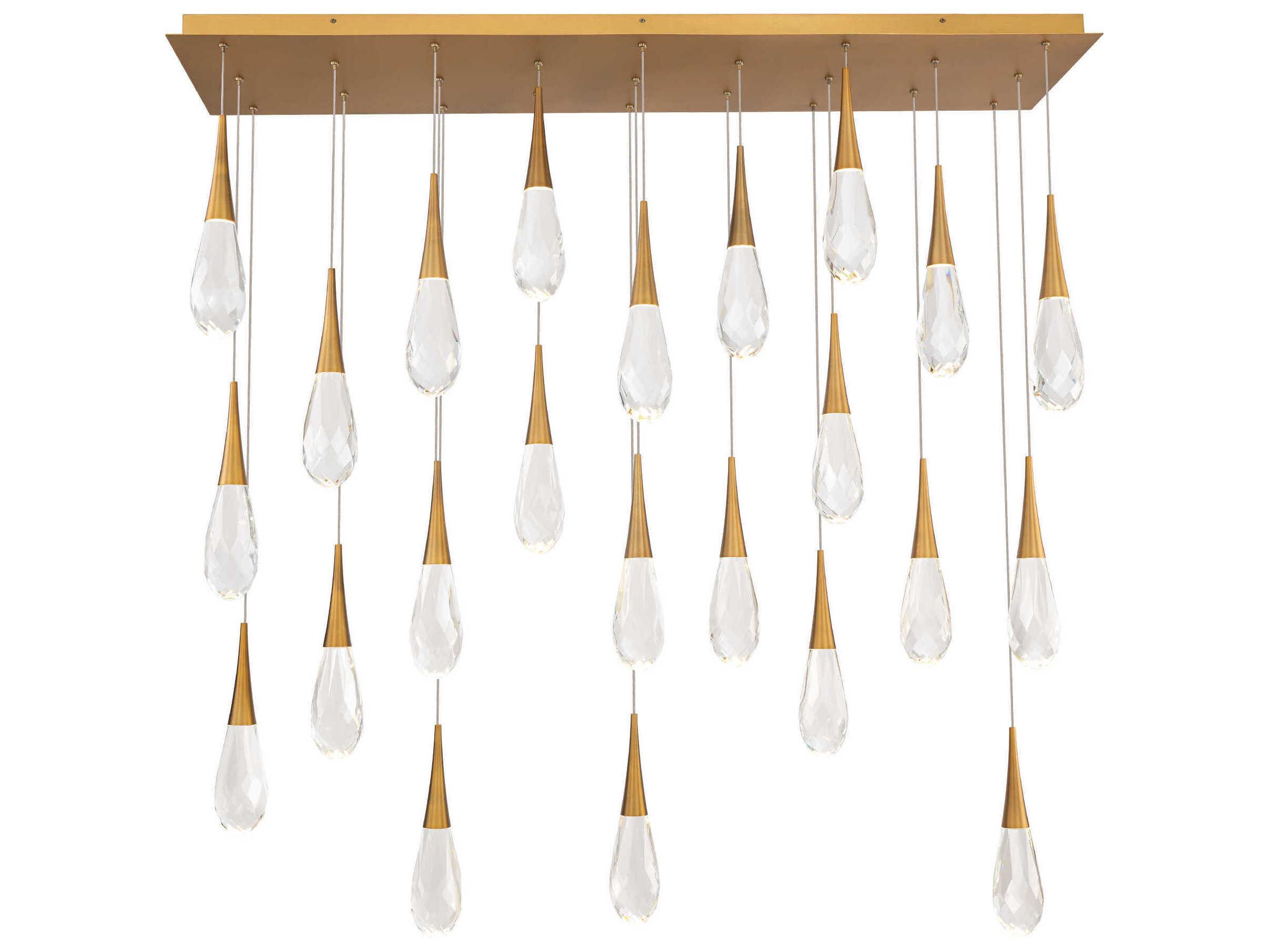 Schonbek Hibiscus 23-Light Aged Brass Island Pendant