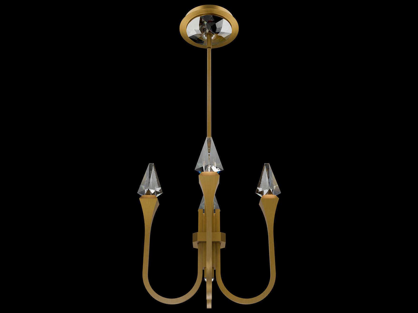 Schonbek Plumeria Aged Brass Chandelier