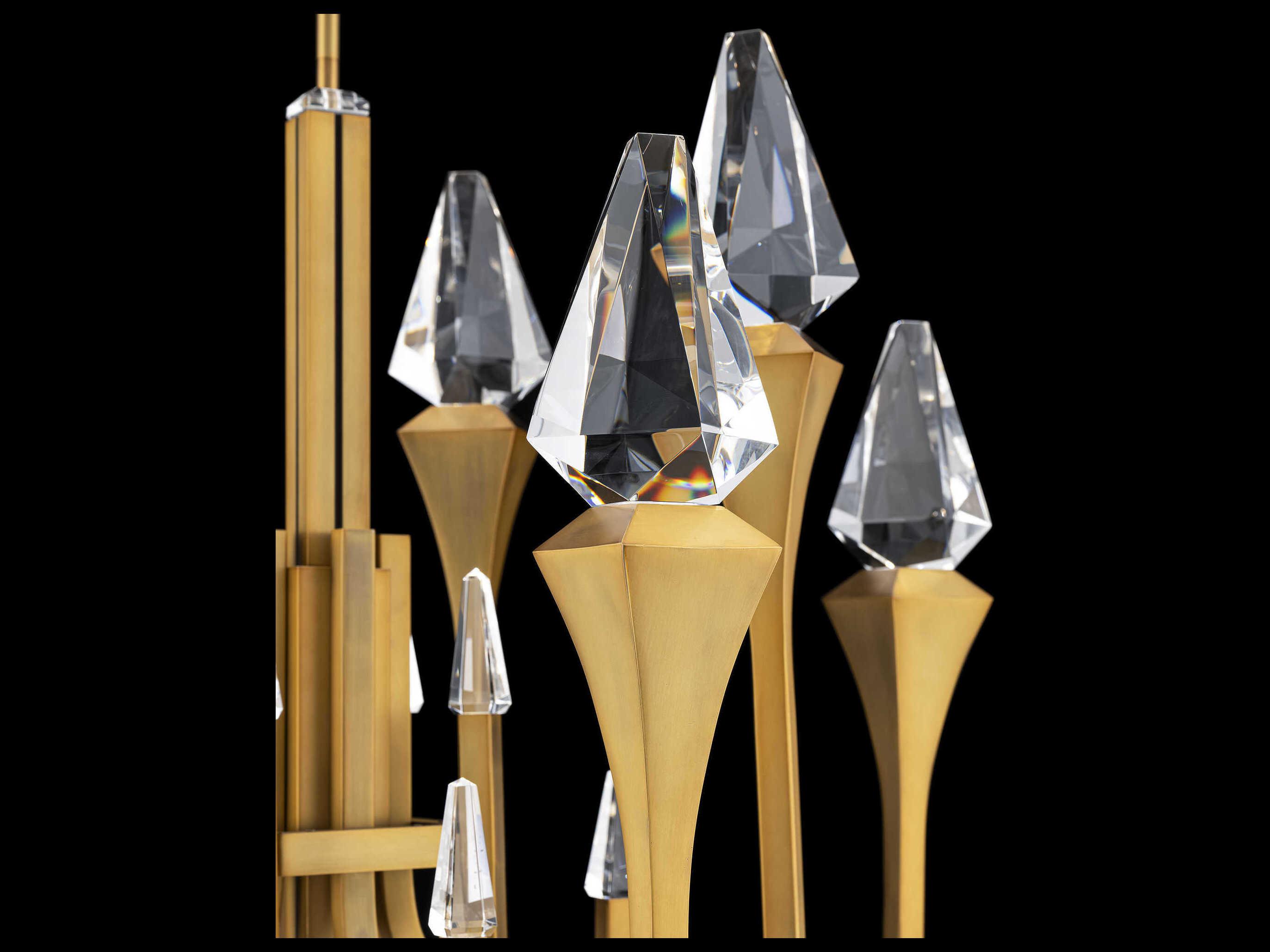 Schonbek Plumeria Aged Brass Chandelier