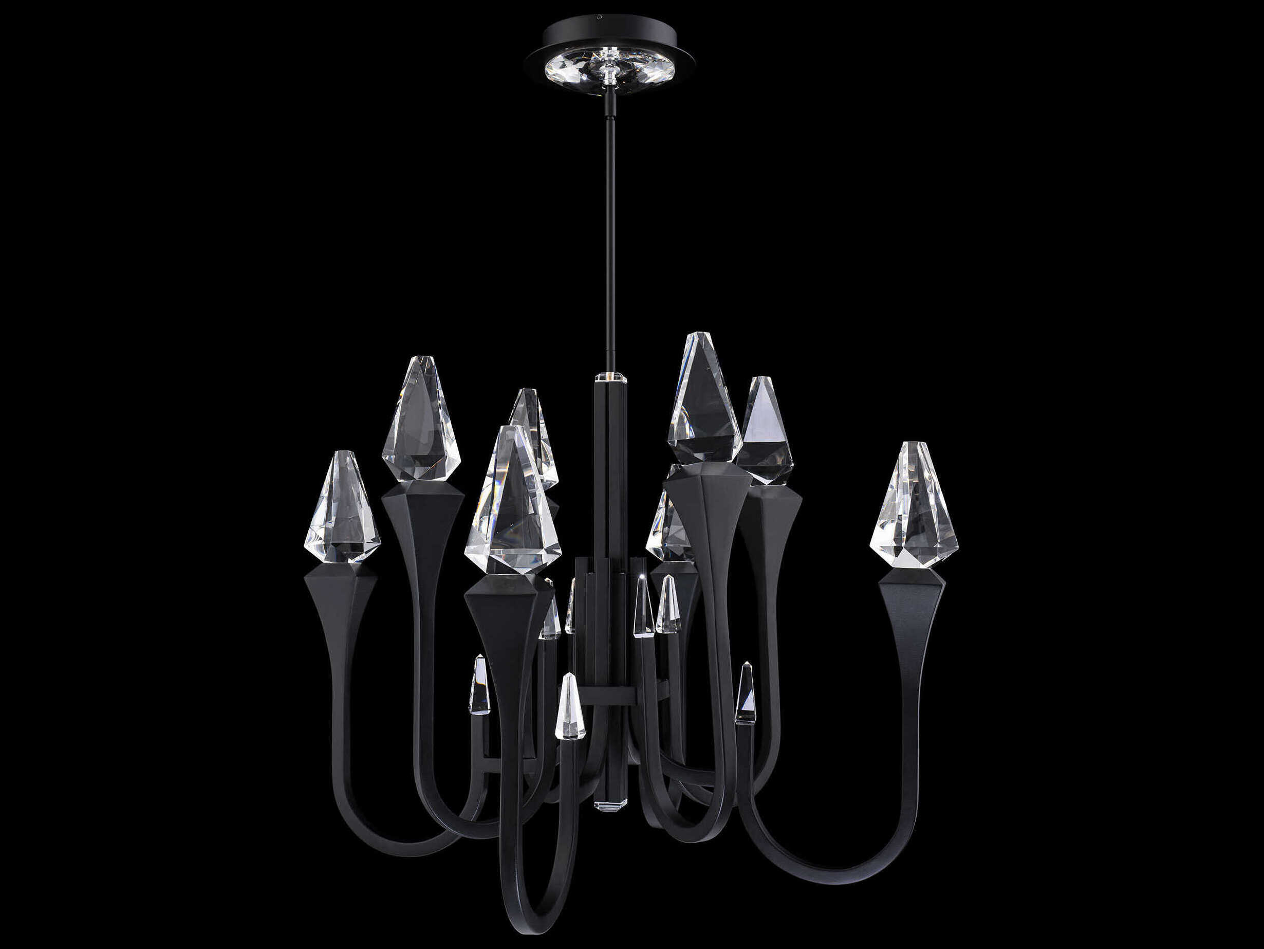 Schonbek Plumeria Black Chandelier