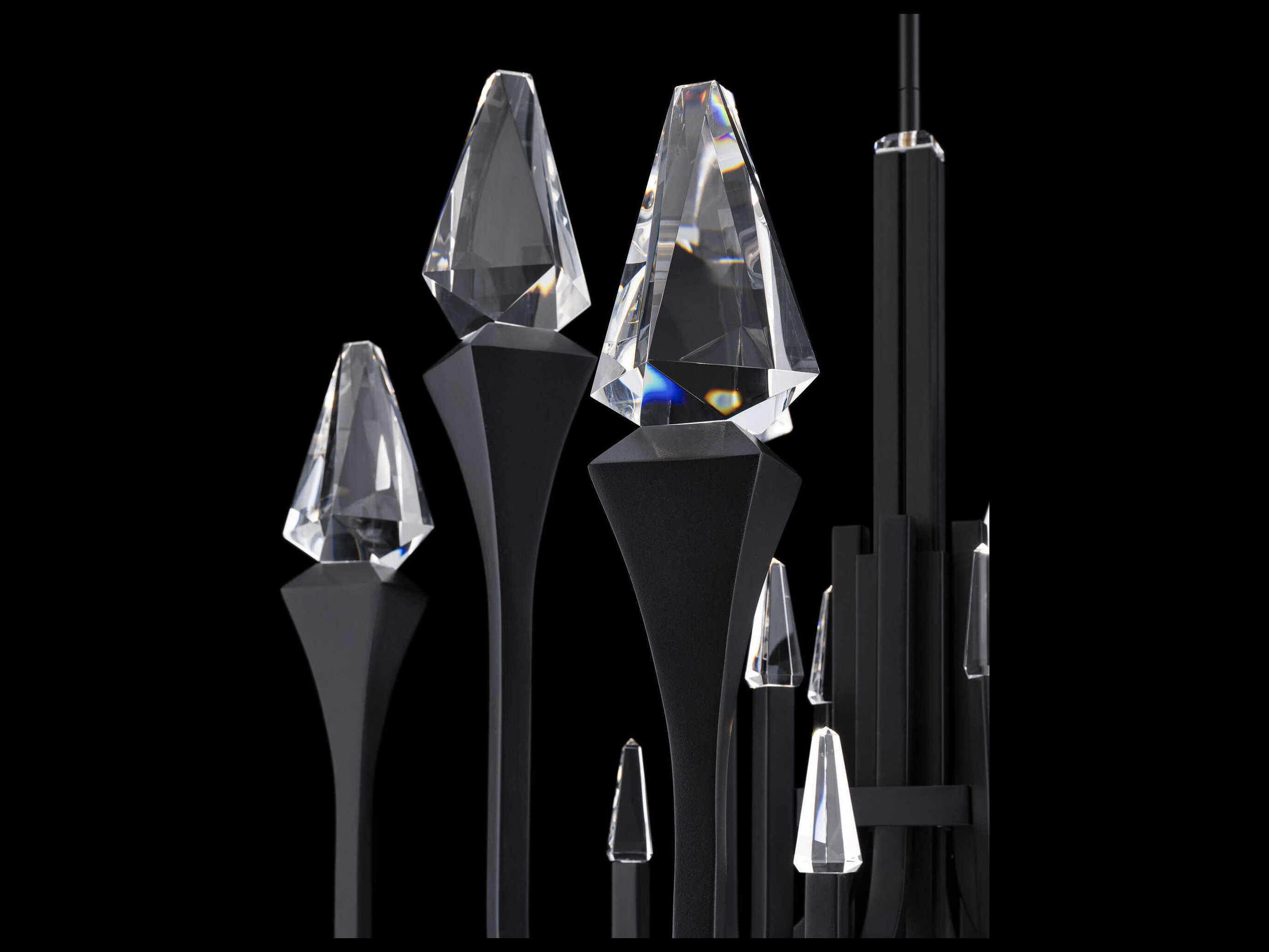 Schonbek Plumeria Black Chandelier