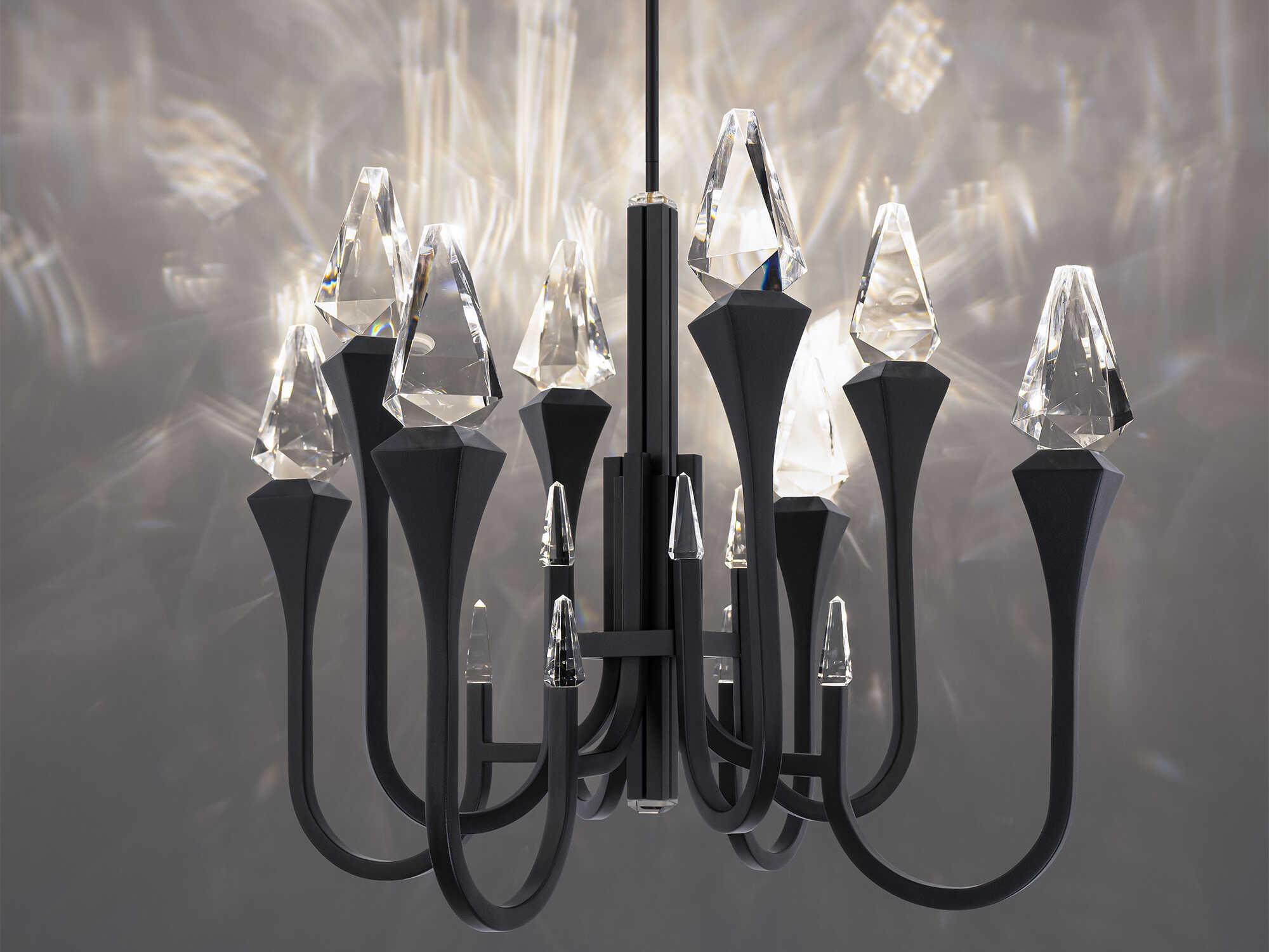 Schonbek Plumeria Black Chandelier