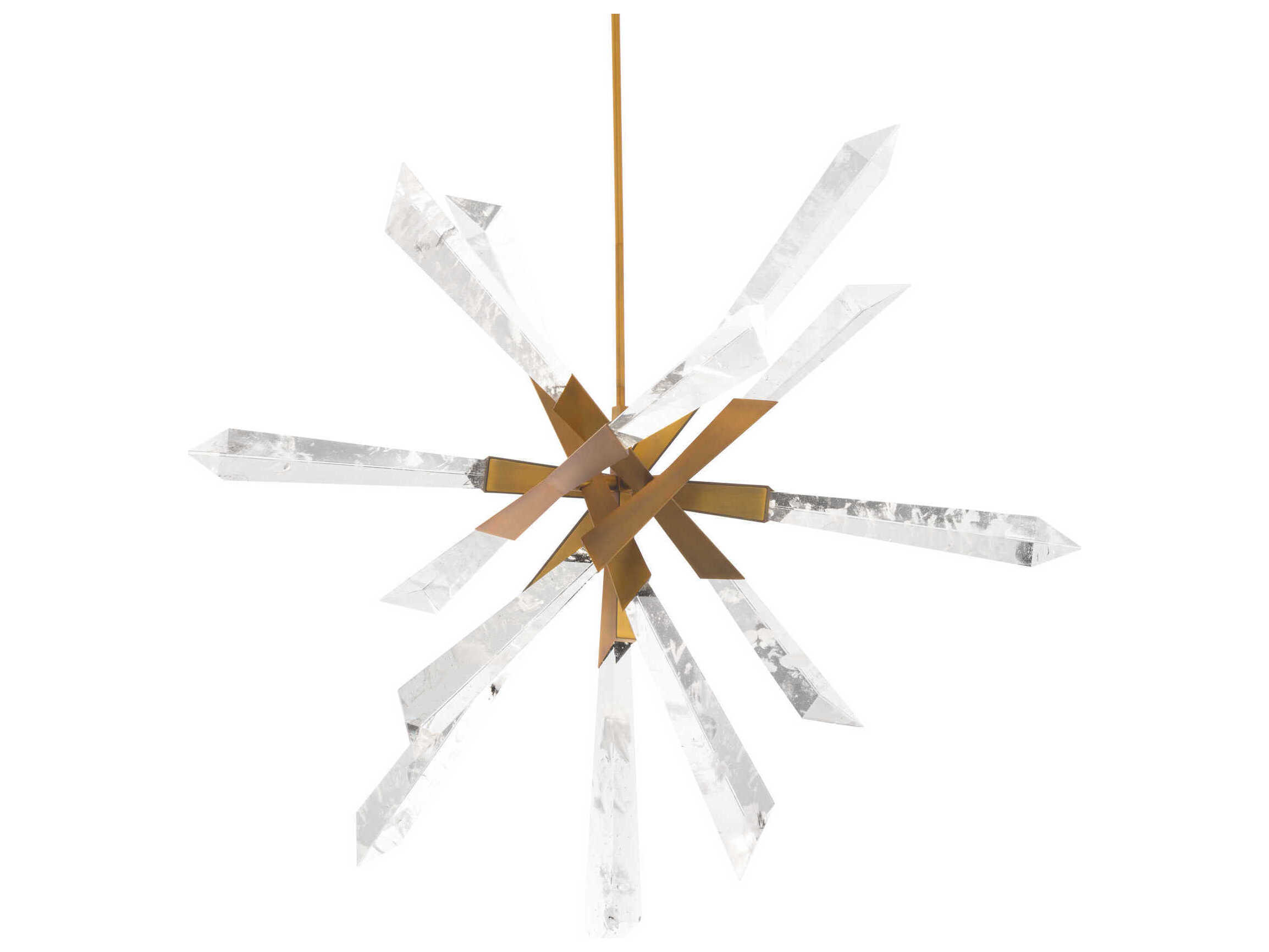 Schonbek Solitude 13-Light Aged Brass Linear Sputnik Pendant