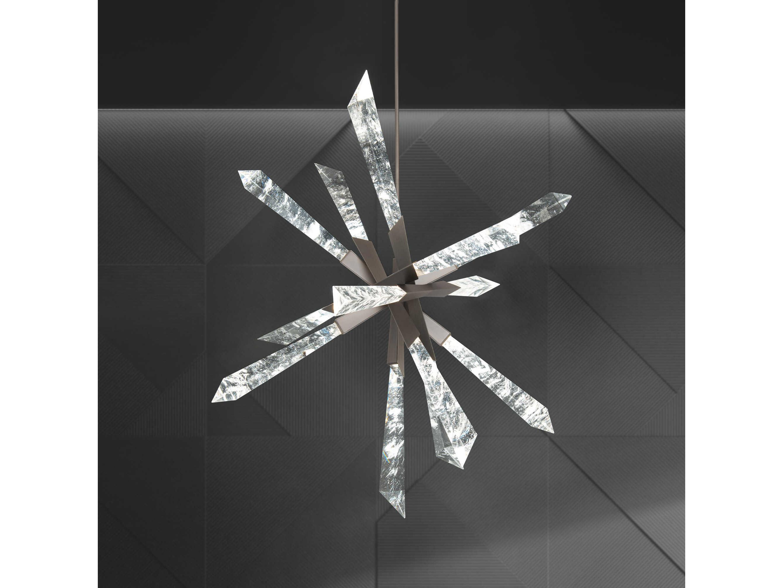 Schonbek Solitude 13-Light Antique Nickel Linear Sputnik Pendant