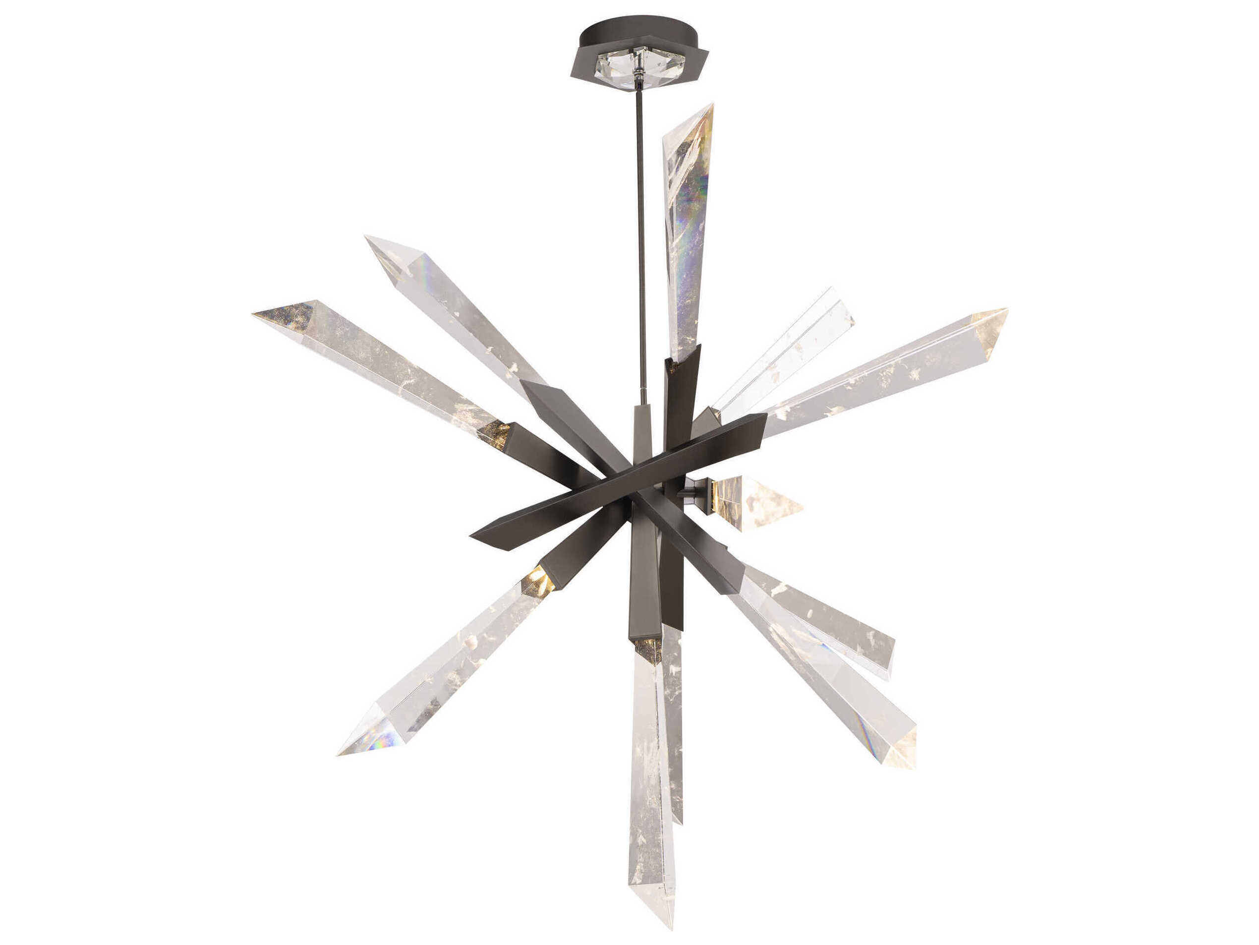 Schonbek Solitude 12-Light Antique Nickel Linear Sputnik Pendant