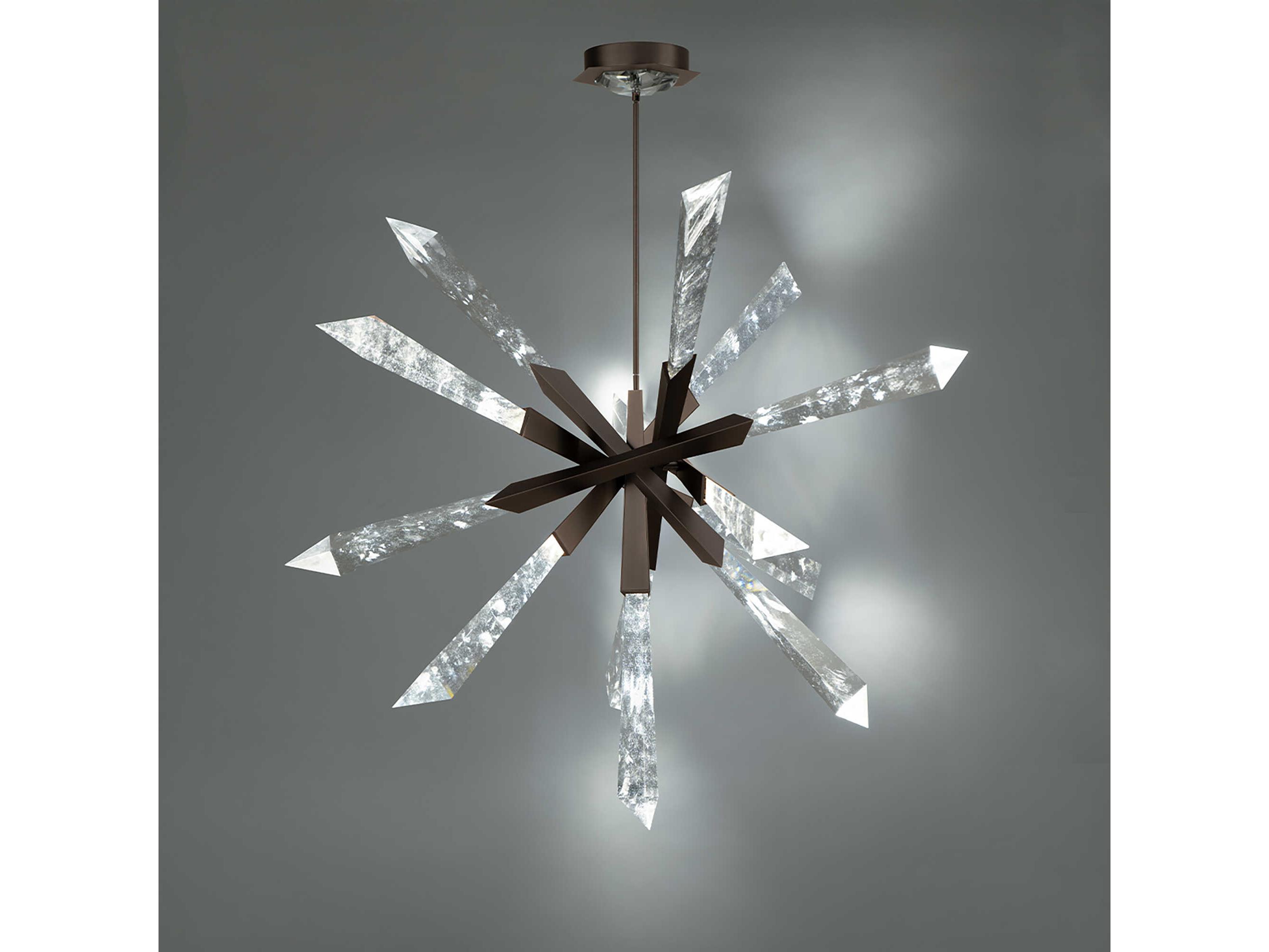 Schonbek Solitude 12-Light Antique Nickel Linear Sputnik Pendant