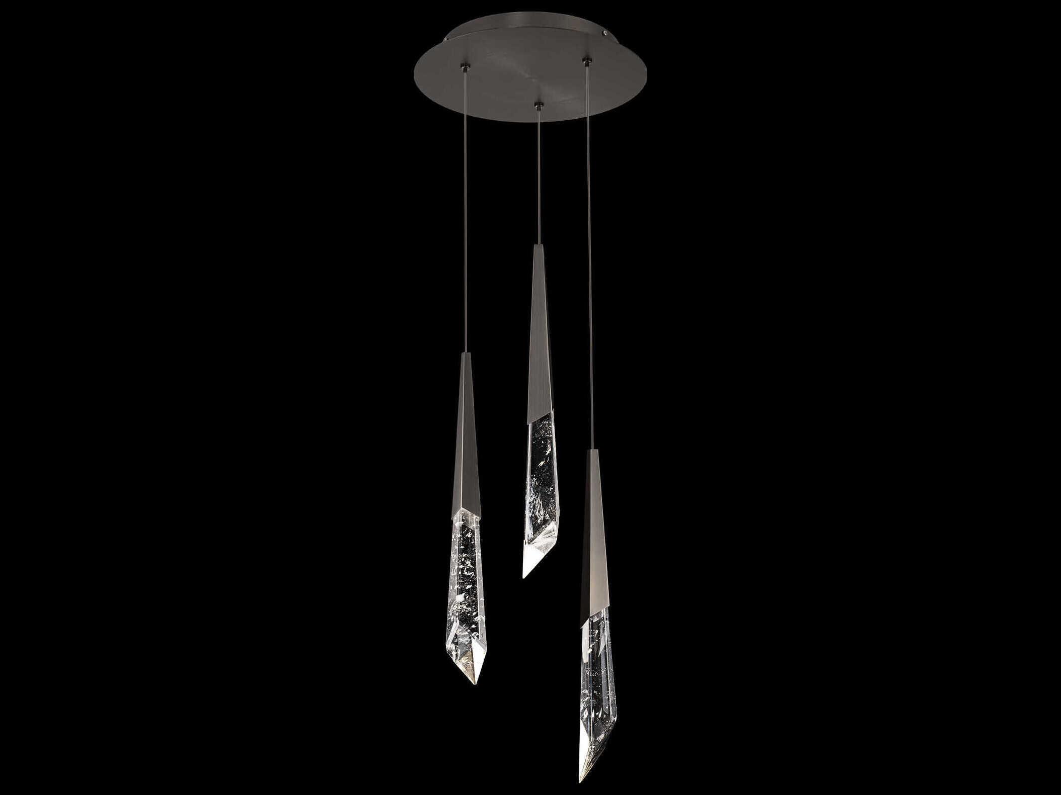 Schonbek Solitude 3-Light Antique Nickel Linear Mini Pendant